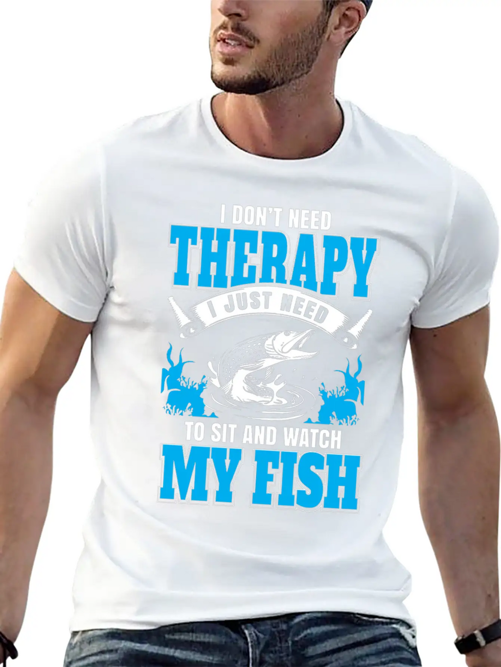 Fish My Therapy Stylish Everyday T-Shirt – Unisex Basic Cotton Tee