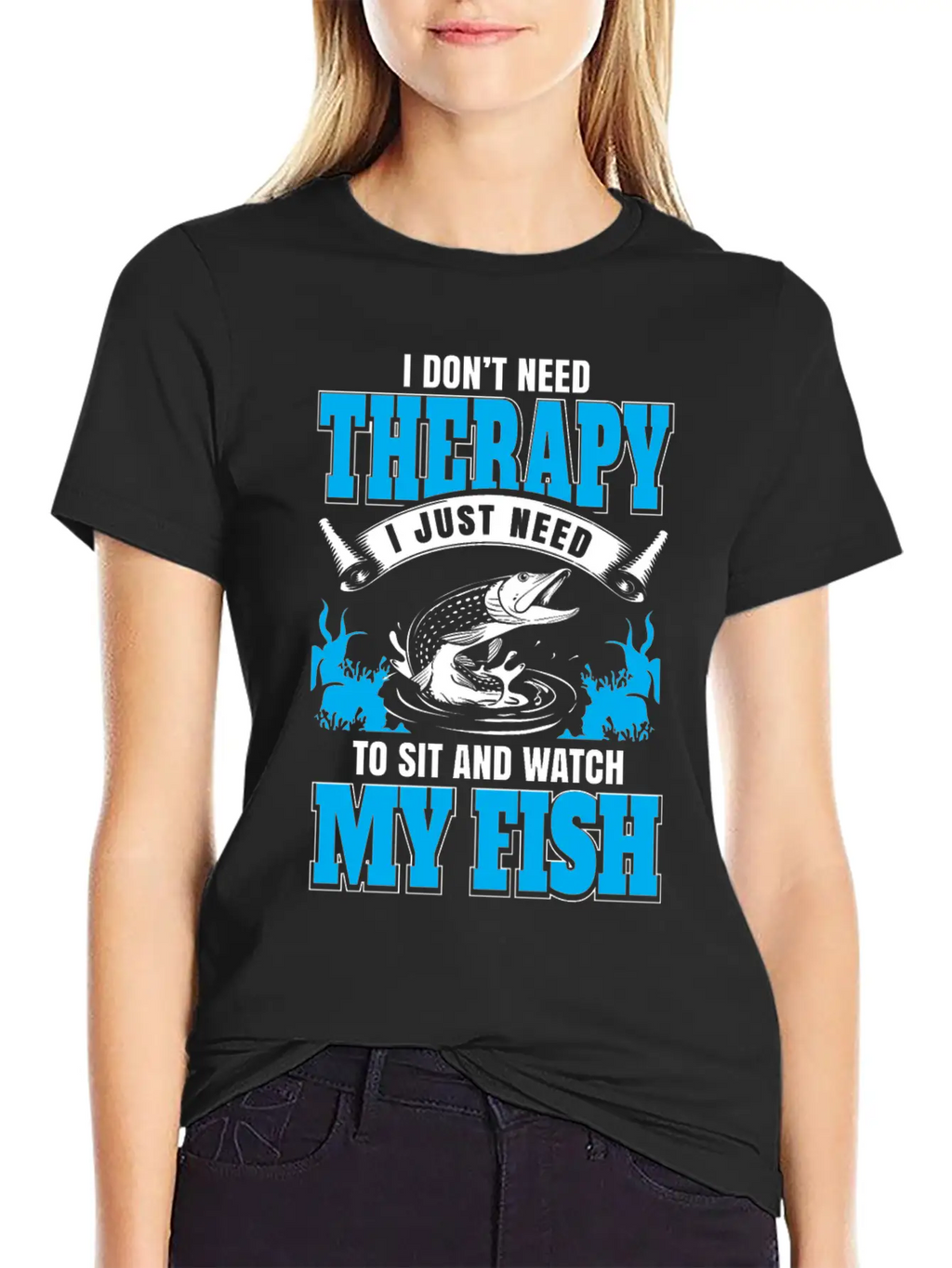 Fish My Therapy Stylish Everyday T-Shirt – Unisex Basic Cotton Tee