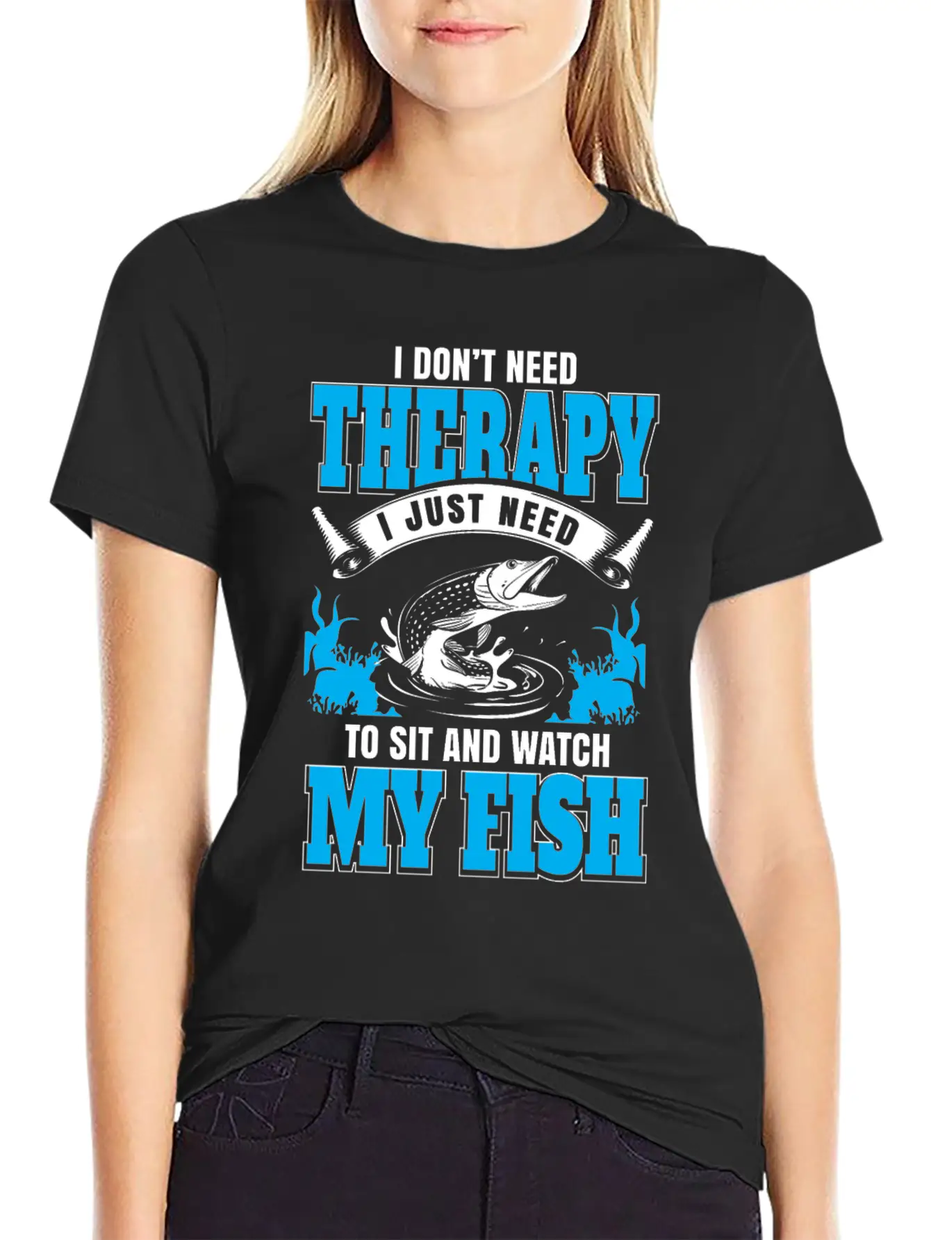 Fish My Therapy Stylish Everyday T-Shirt – Unisex Basic Cotton Tee