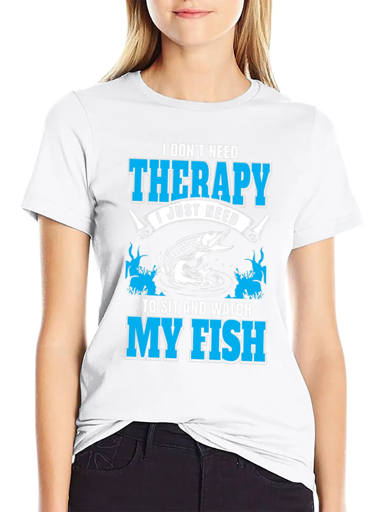 Fish My Therapy Stylish Everyday T-Shirt – Unisex Basic Cotton Tee
