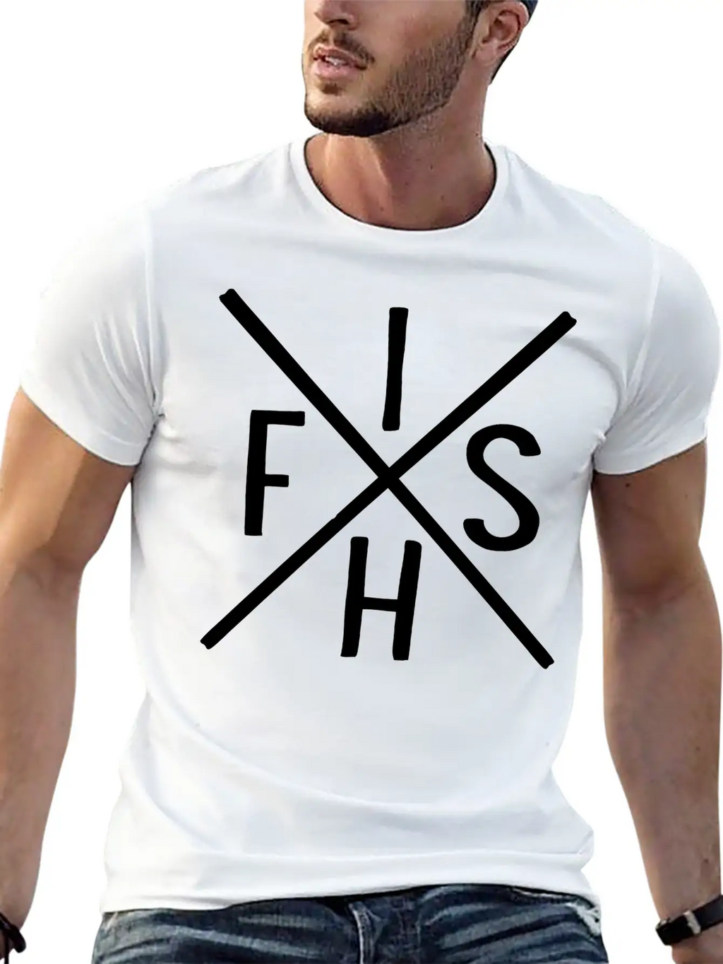 Fish Unisex Short Sleeve Soft Cotton T-Shirt – Casual Everyday Wear