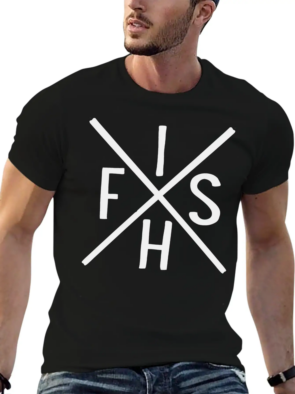 Fish Unisex Short Sleeve Soft Cotton T-Shirt – Casual Everyday Wear