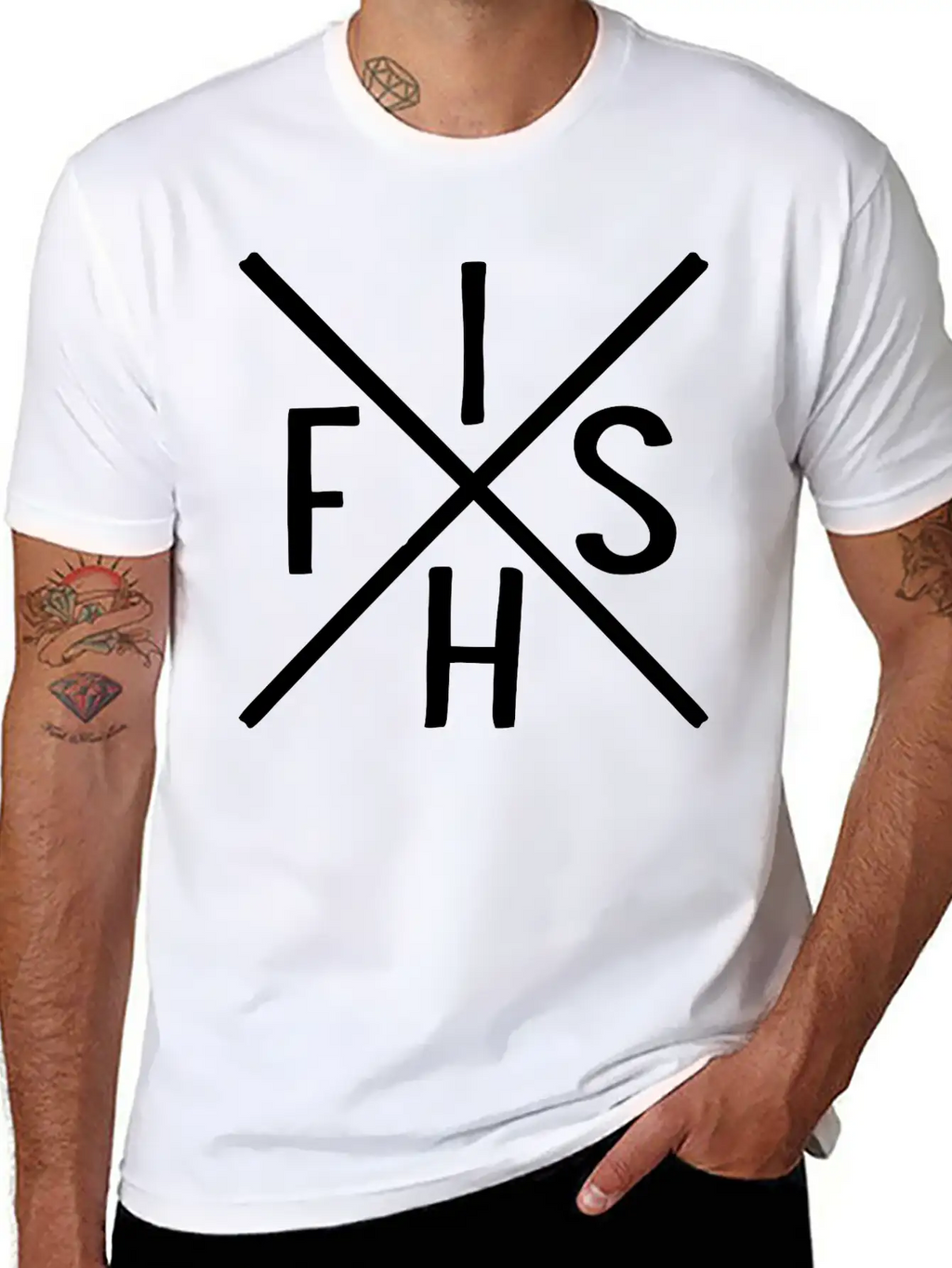 Fish Unisex Short Sleeve Soft Cotton T-Shirt – Casual Everyday Wear