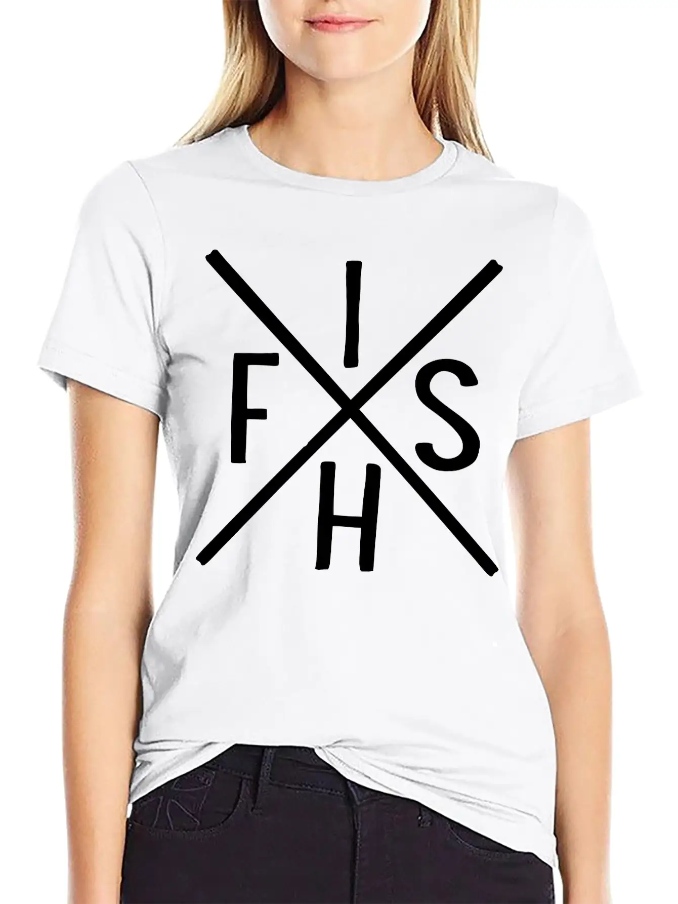 Fish Unisex Short Sleeve Soft Cotton T-Shirt – Casual Everyday Wear