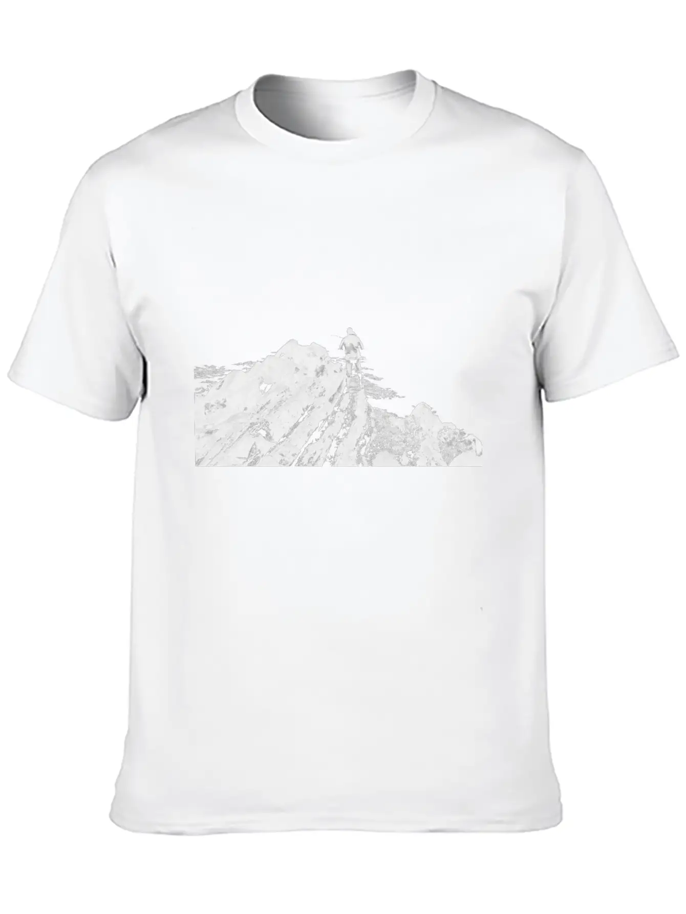Fisherman On Rock Inverted Unisex Casual T-Shirt – Clean Design For Daily Comfort
