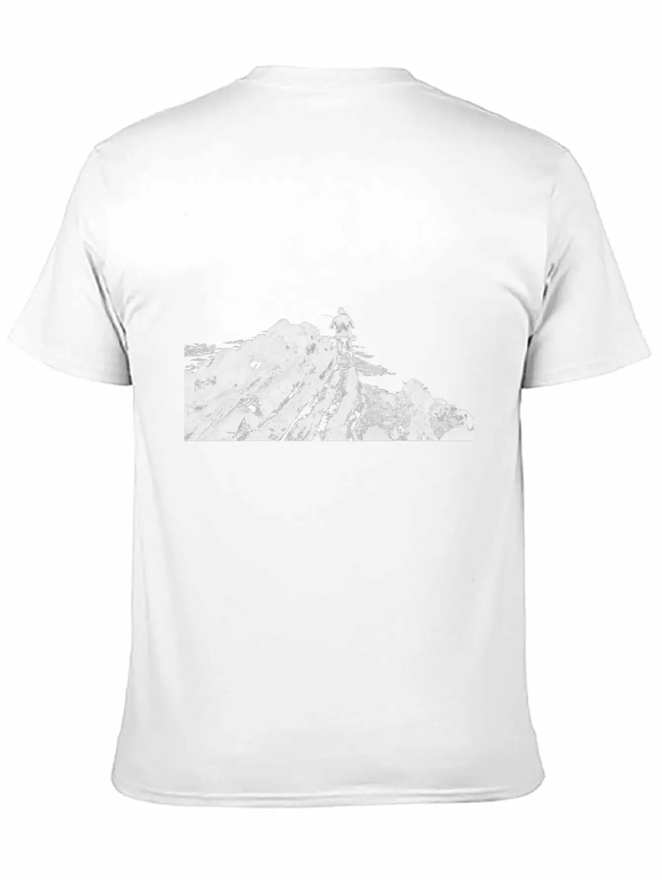 Fisherman On Rock Inverted Unisex Casual T-Shirt – Clean Design For Daily Comfort