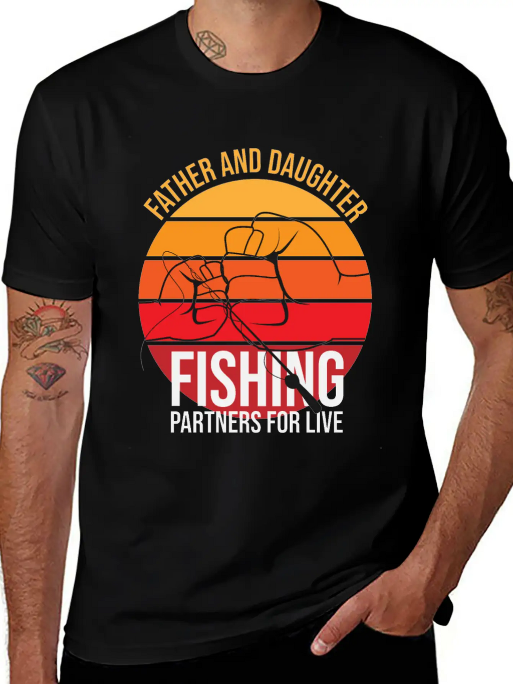 Fishing Father And Daughter Fishing Partners For L Essential Cotton Tee For Daily Outfits – Unisex Style