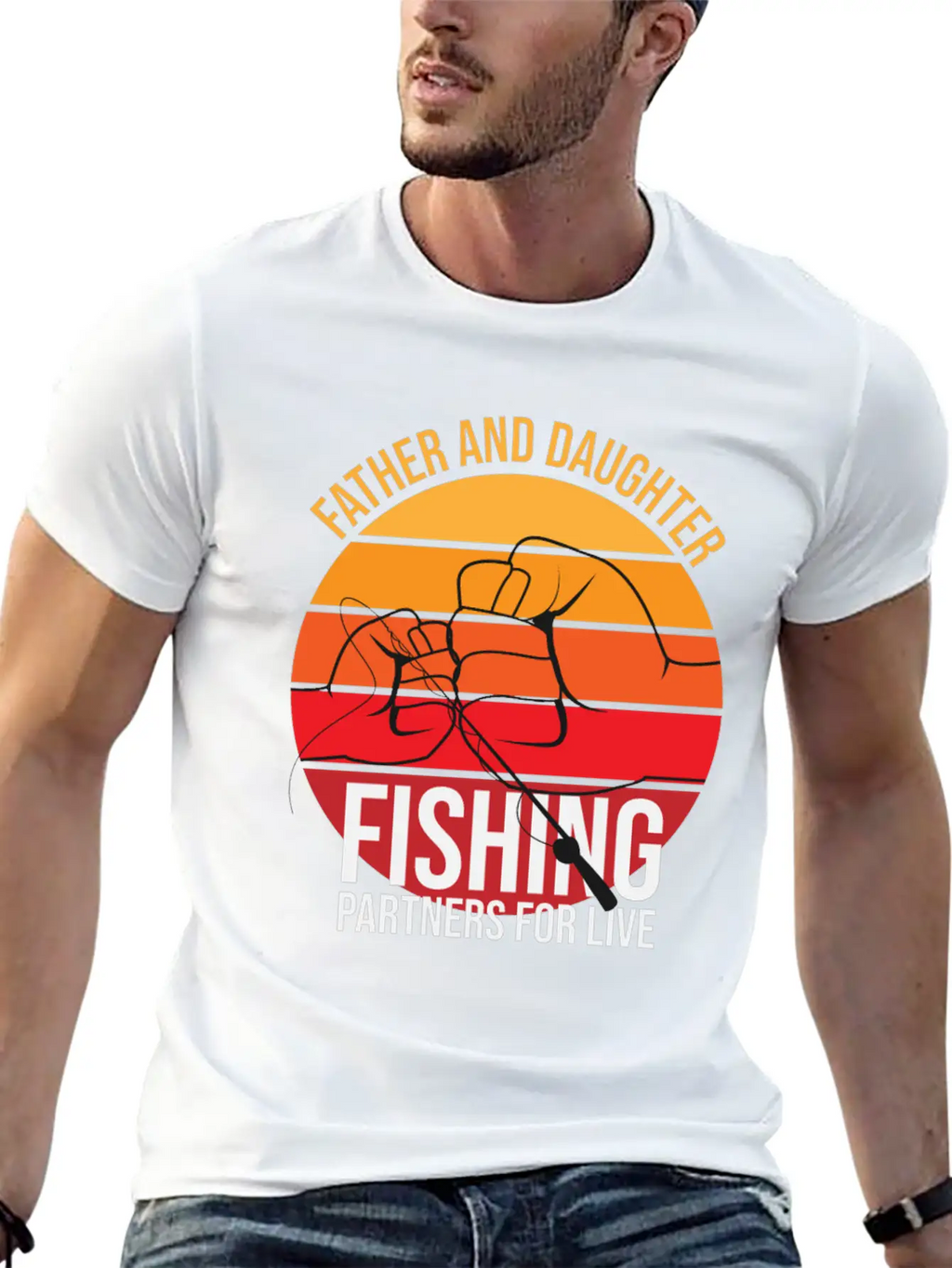 Fishing Father And Daughter Fishing Partners For L Essential Cotton Tee For Daily Outfits – Unisex Style