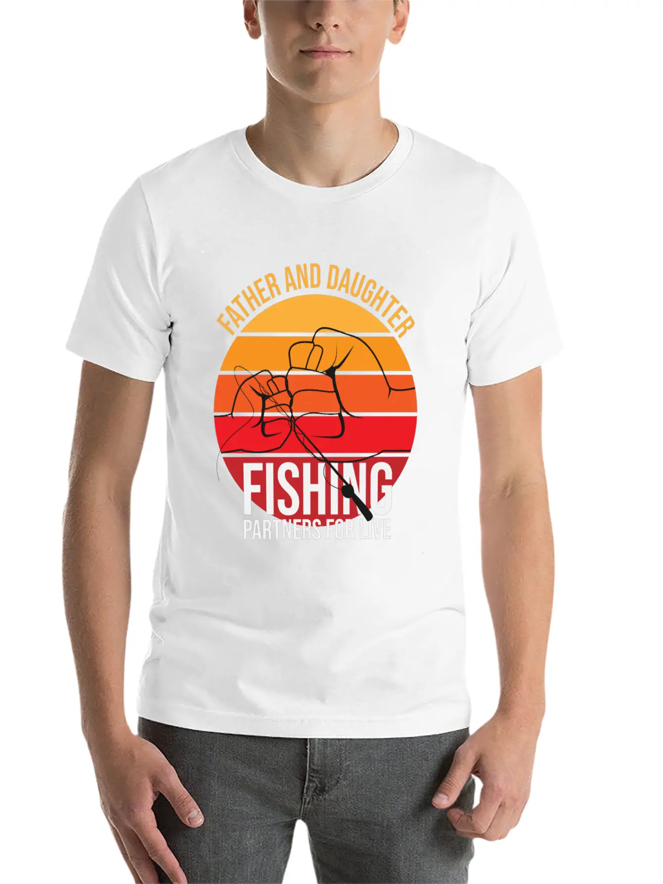 Fishing Father And Daughter Fishing Partners For L Essential Cotton Tee For Daily Outfits – Unisex Style