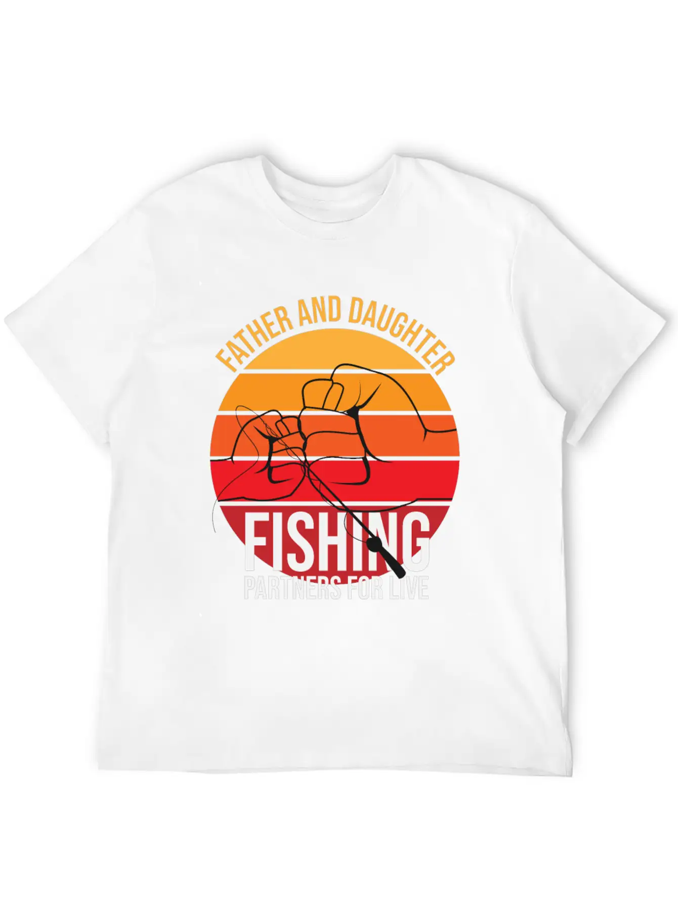 Fishing Father And Daughter Fishing Partners For L Essential Cotton Tee For Daily Outfits – Unisex Style