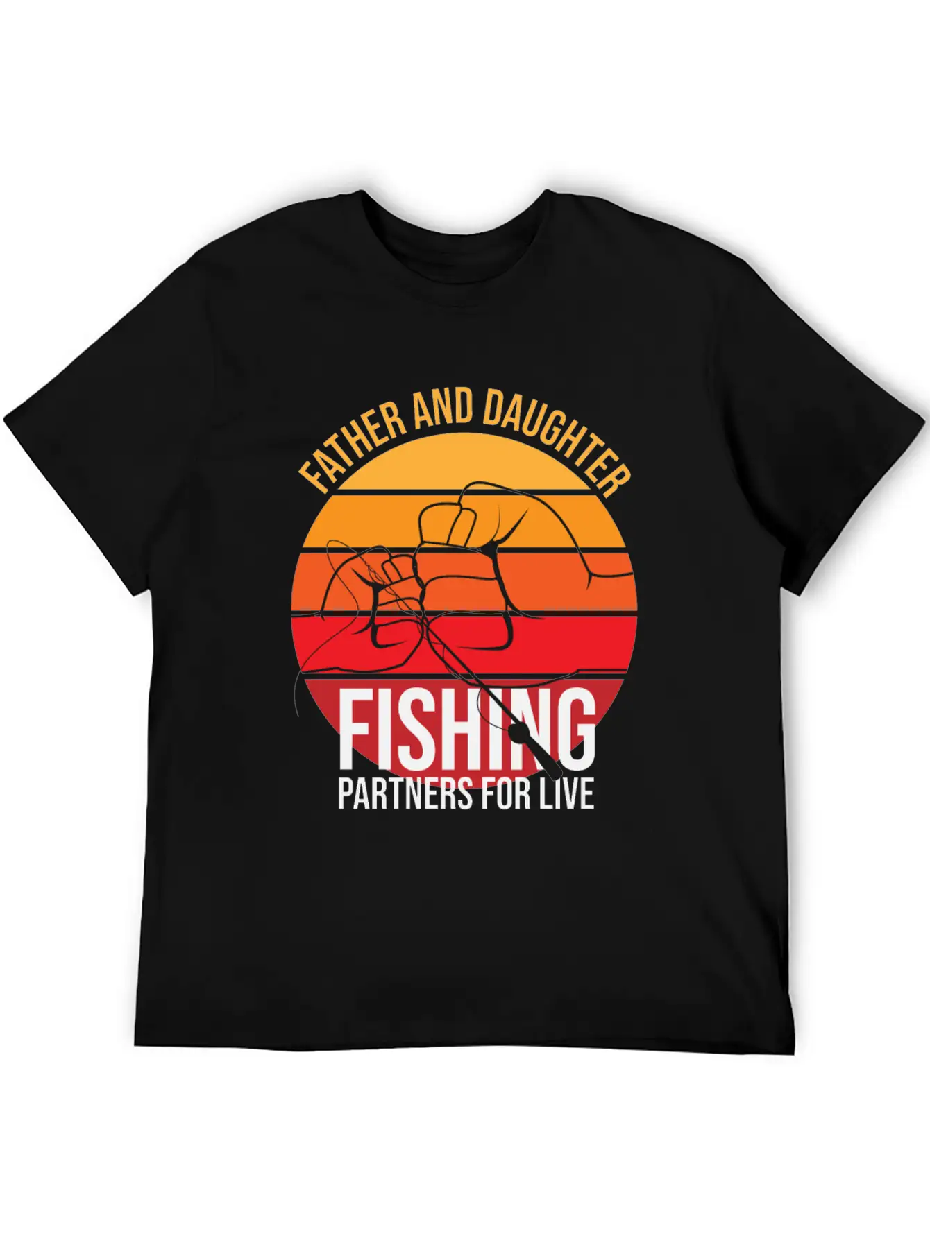 Fishing Father And Daughter Fishing Partners For L Essential Cotton Tee For Daily Outfits – Unisex Style