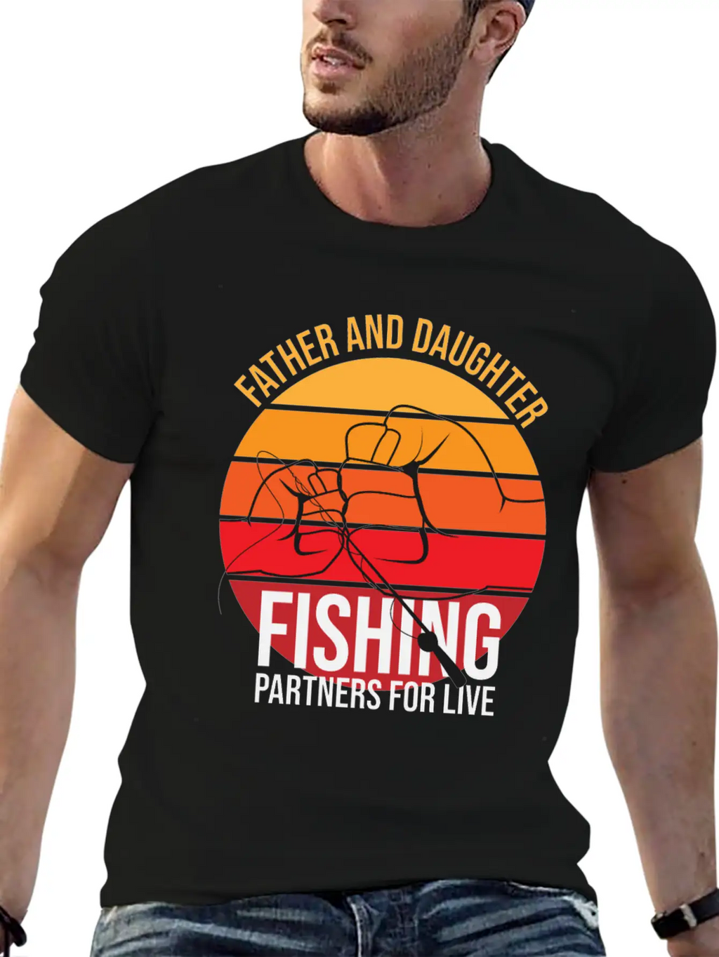 Fishing Father And Daughter Fishing Partners For L Essential Cotton Tee For Daily Outfits – Unisex Style