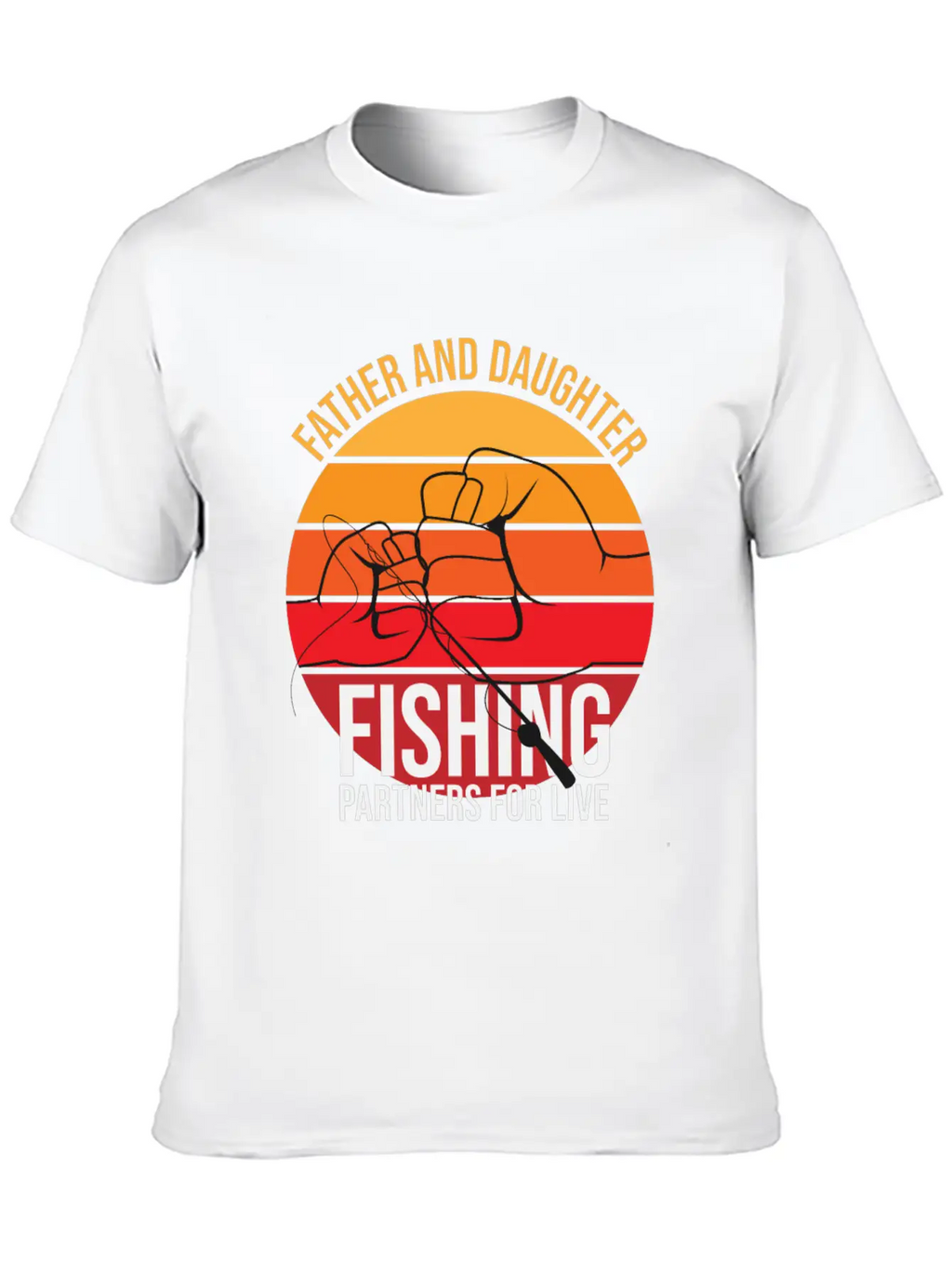 Fishing Father And Daughter Fishing Partners For L Essential Cotton Tee For Daily Outfits – Unisex Style