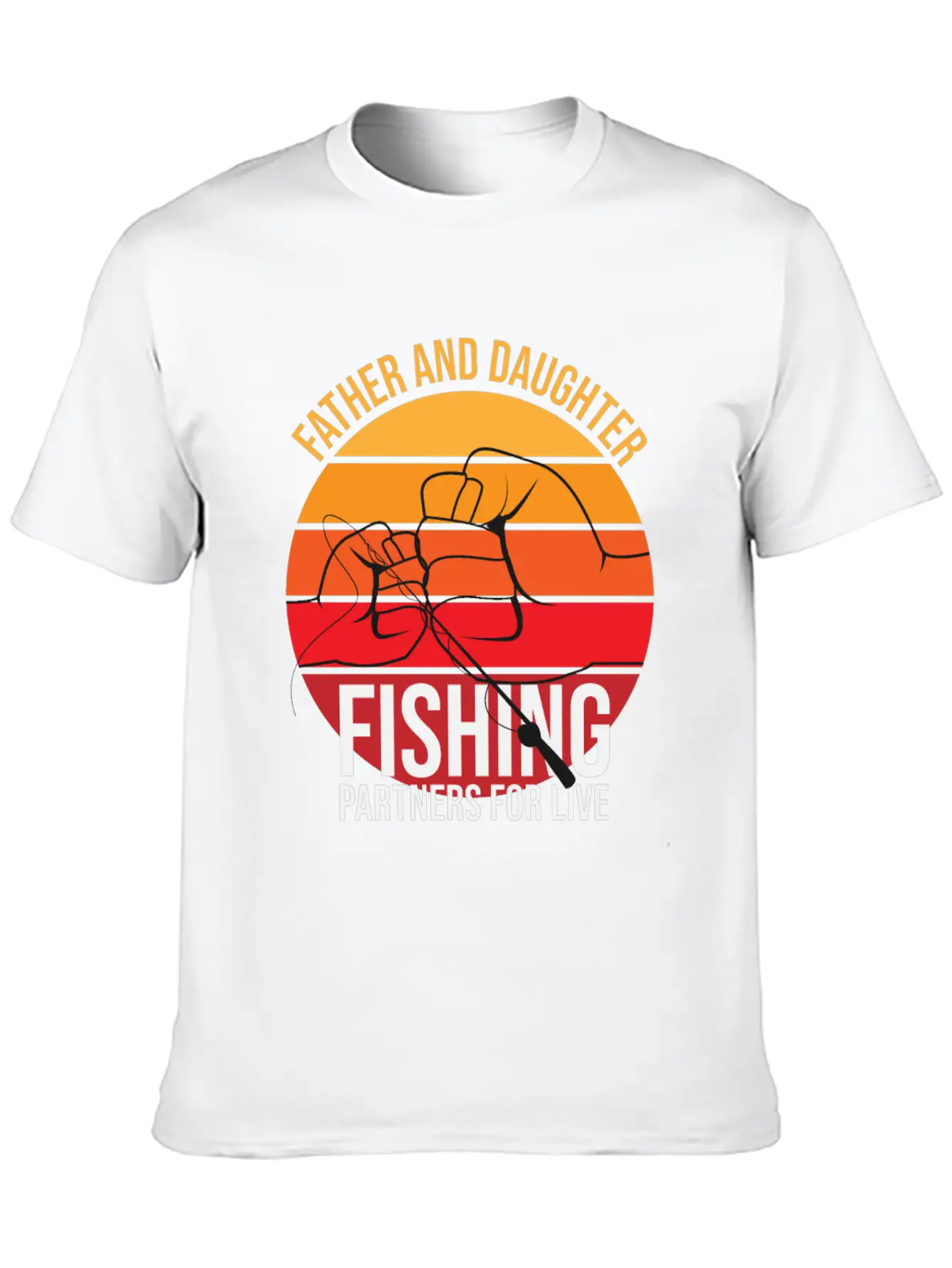 Fishing Father And Daughter Fishing Partners For L Essential Cotton Tee For Daily Outfits – Unisex Style