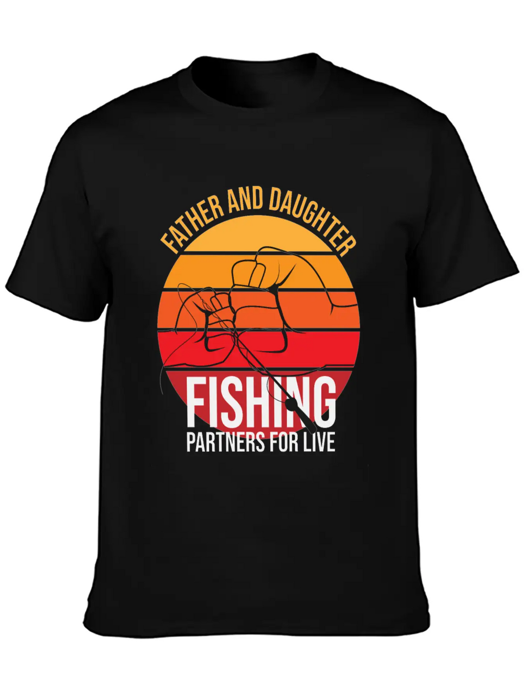 Fishing Father And Daughter Fishing Partners For L Essential Cotton Tee For Daily Outfits – Unisex Style
