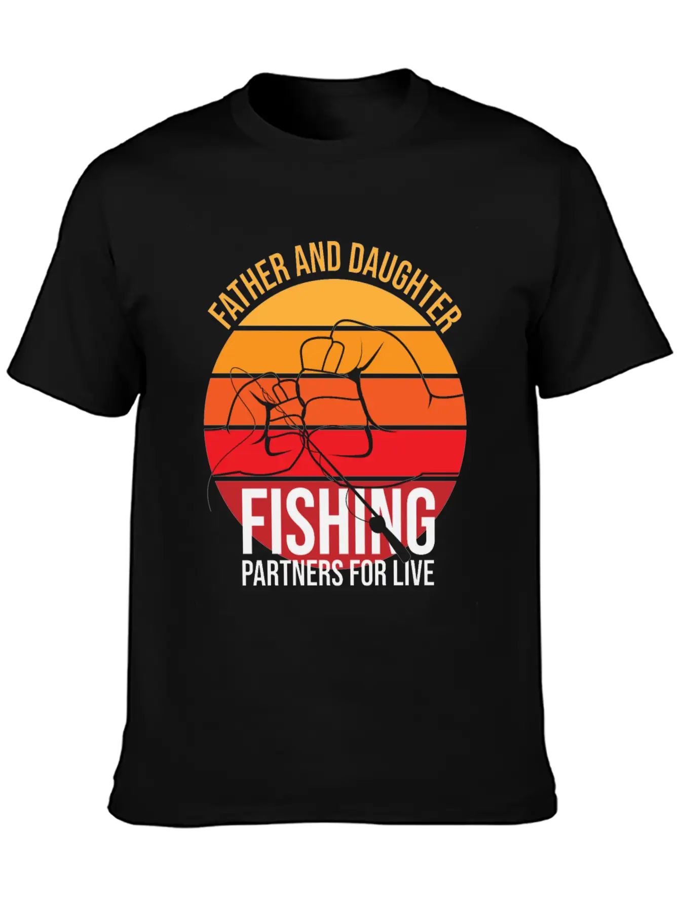 Fishing Father And Daughter Fishing Partners For L Essential Cotton Tee For Daily Outfits – Unisex Style