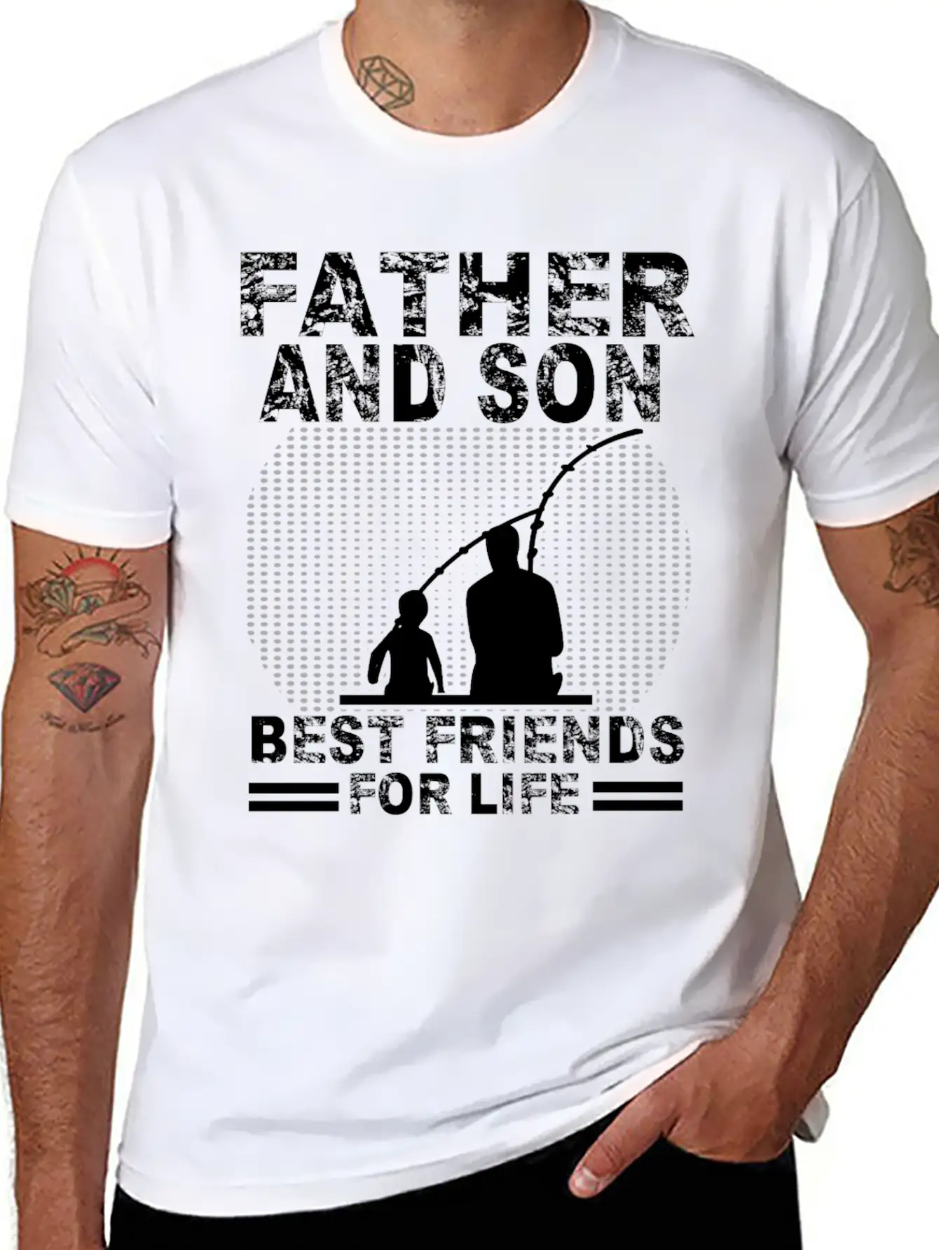 Fishing Father And Son Best Friends For Life Fish Breathable Soft Cotton T-Shirt – Timeless Casual Look