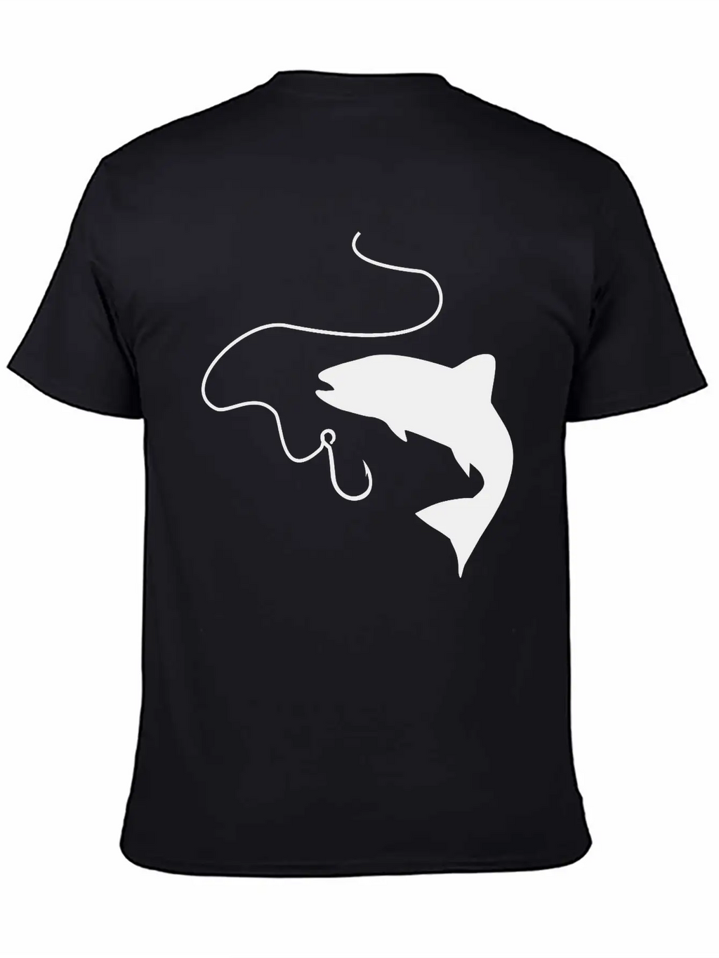 Fishing, Fish And Hook Unisex Casual T-Shirt – Clean Design For Daily Comfort