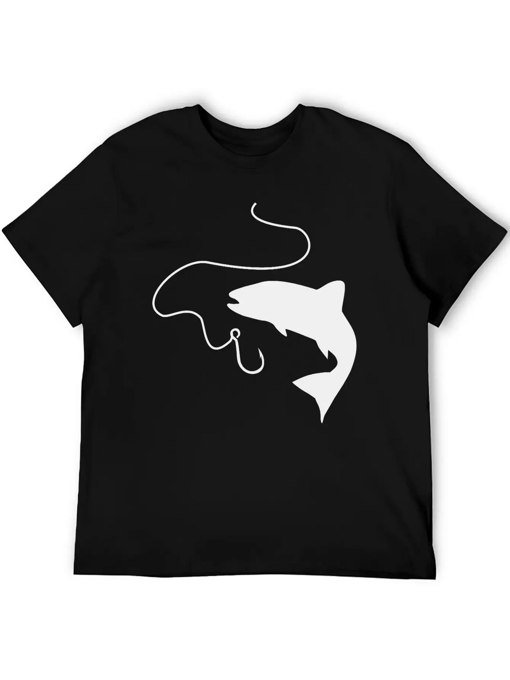 Fishing, Fish And Hook Unisex Casual T-Shirt – Clean Design For Daily Comfort