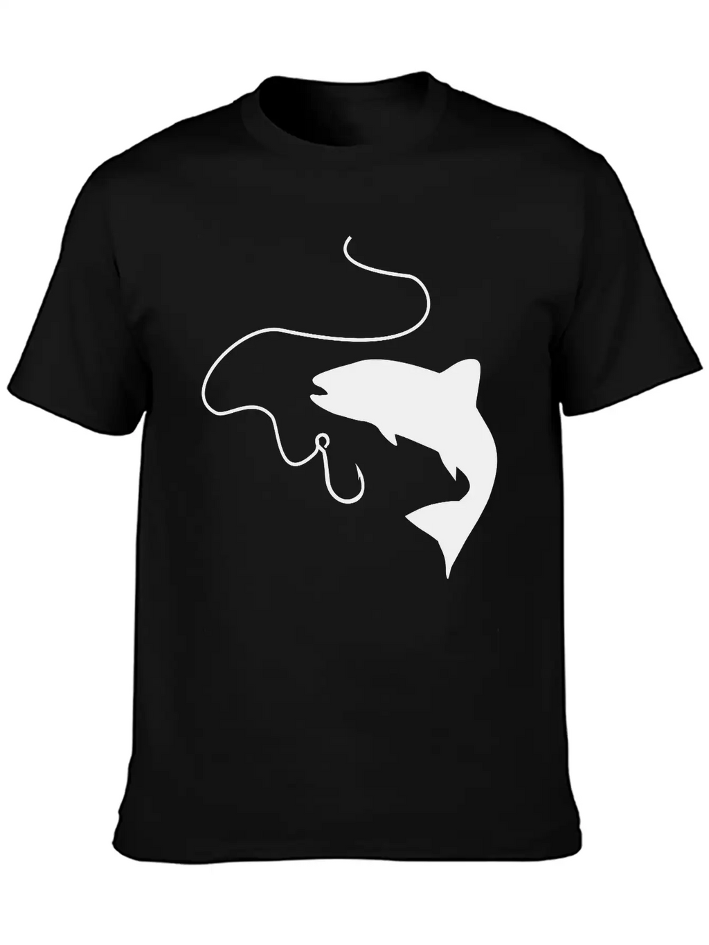 Fishing, Fish And Hook Unisex Casual T-Shirt – Clean Design For Daily Comfort