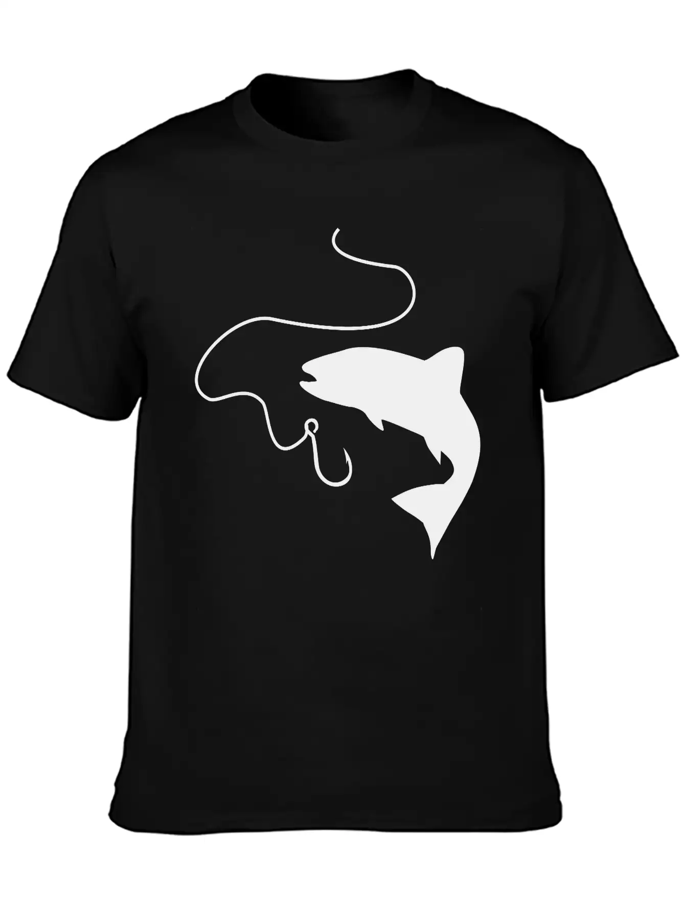 Fishing, Fish And Hook Unisex Casual T-Shirt – Clean Design For Daily Comfort
