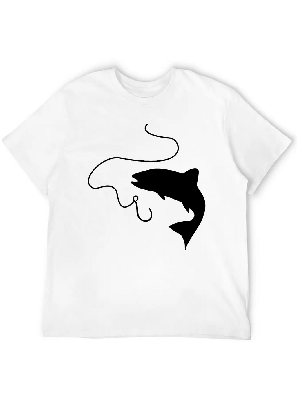 Fishing, Fish And Hook Unisex Casual T-Shirt – Clean Design For Daily Comfort