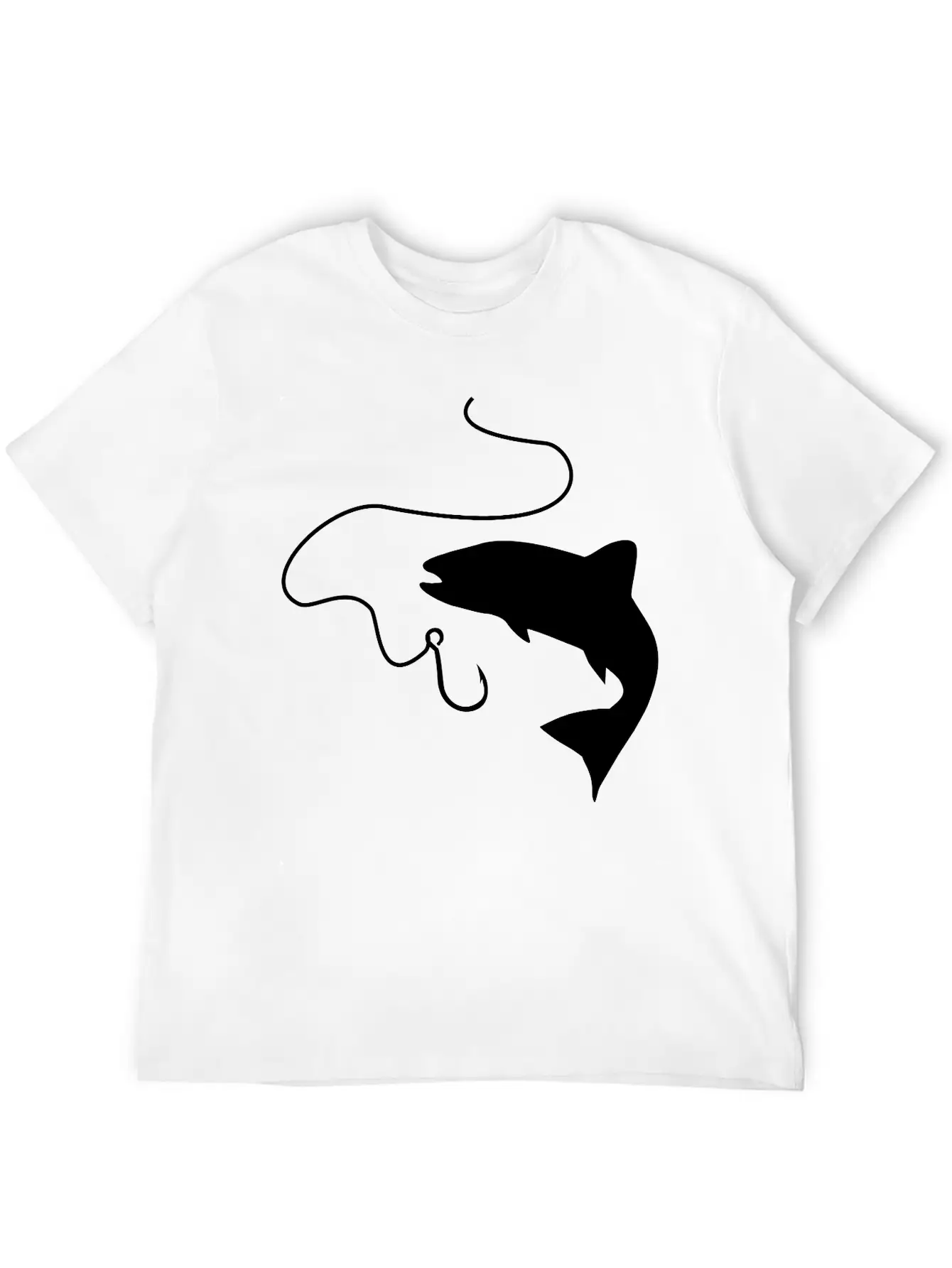 Fishing, Fish And Hook Unisex Casual T-Shirt – Clean Design For Daily Comfort