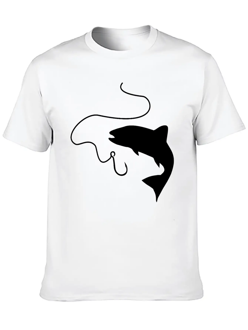 Fishing, Fish And Hook Unisex Casual T-Shirt – Clean Design For Daily Comfort
