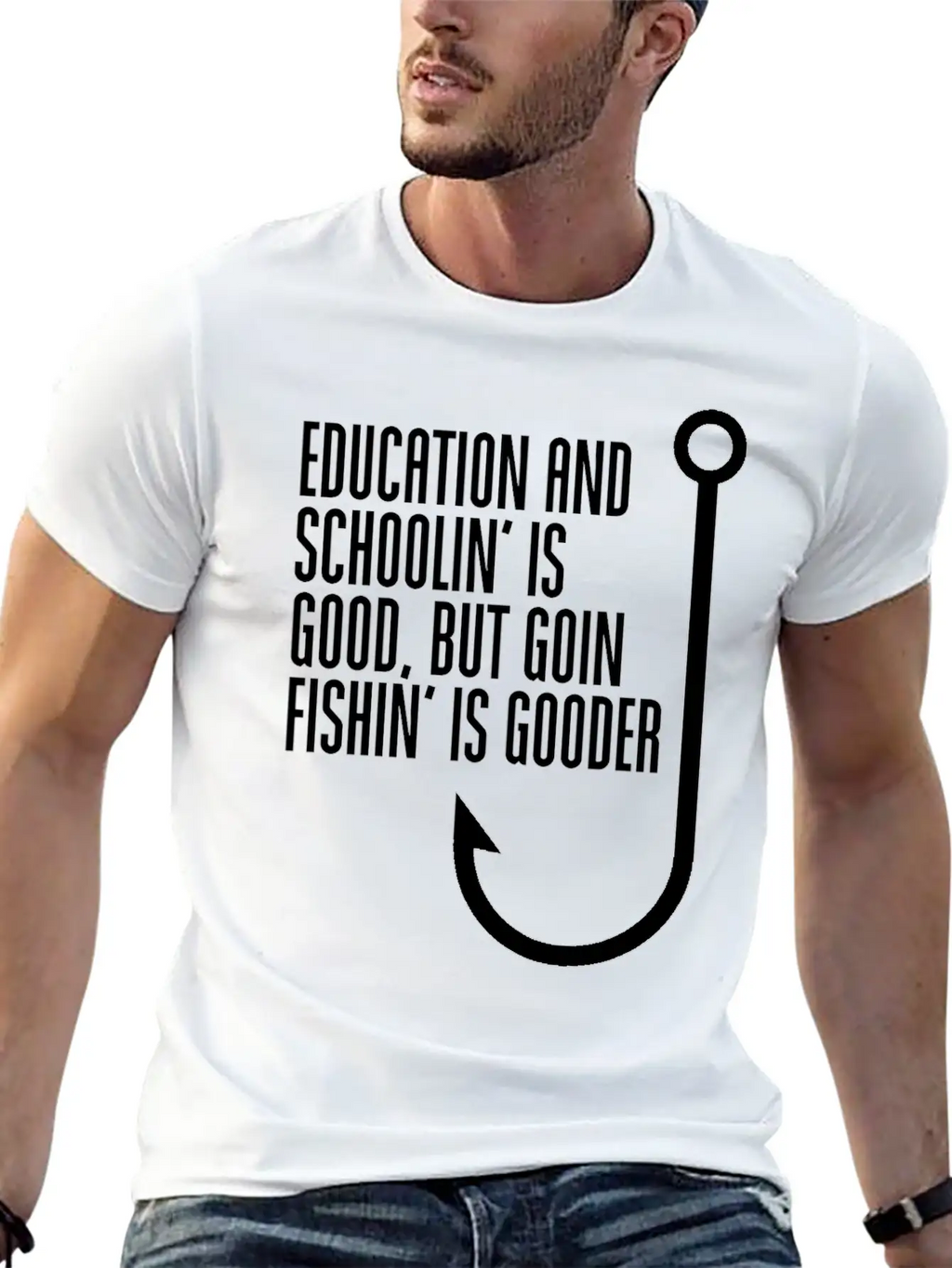 Fishing Fish Classic Fit Graphic Tee For Daily Comfort – Unisex Cotton Shirt