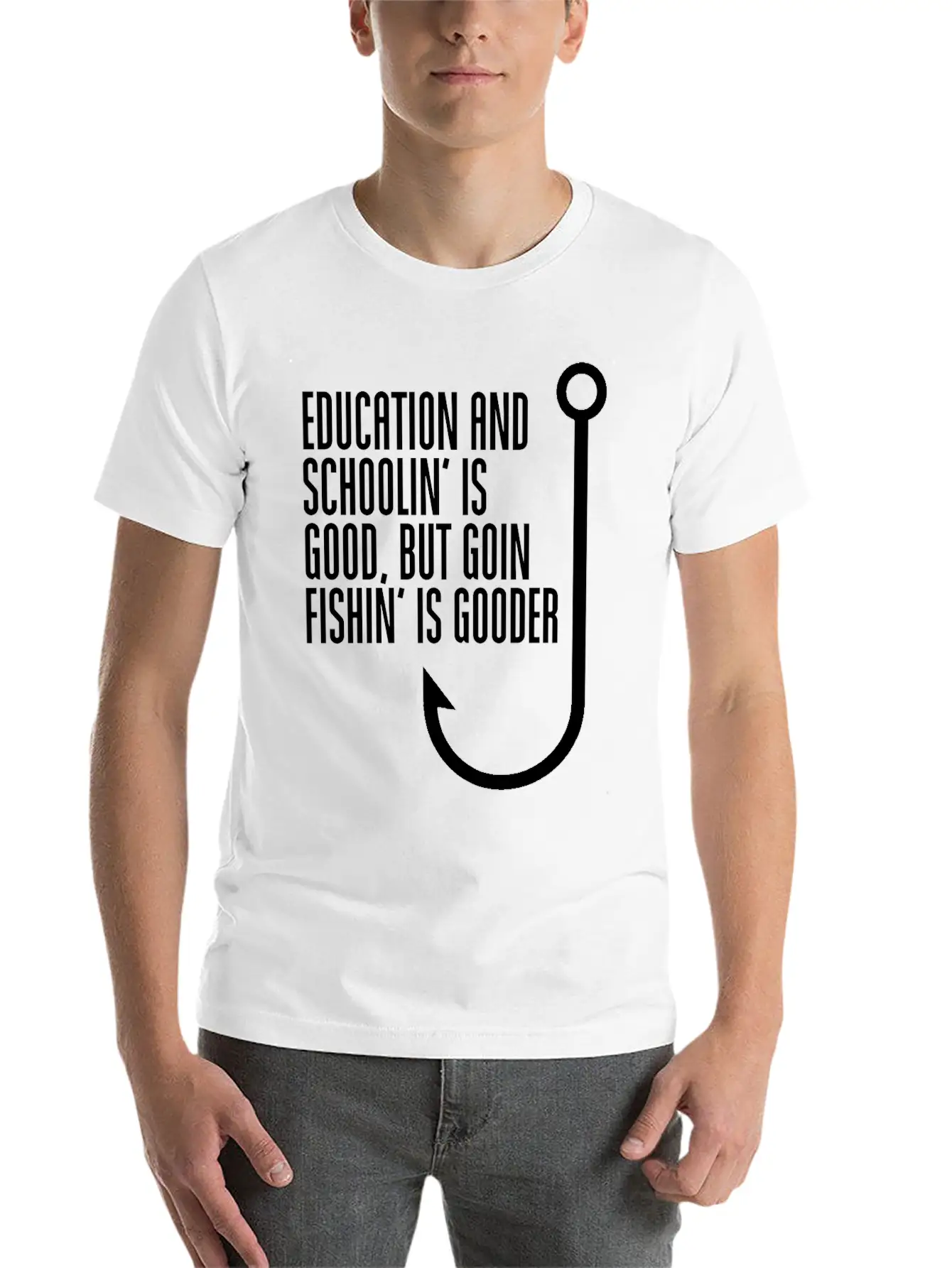 Fishing Fish Classic Fit Graphic Tee For Daily Comfort – Unisex Cotton Shirt