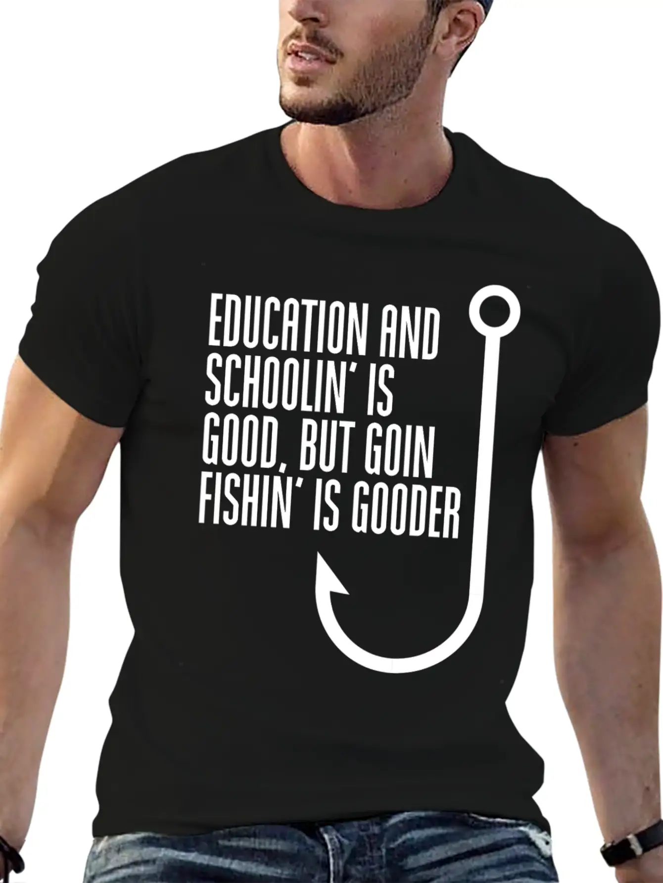 Fishing Fish Classic Fit Graphic Tee For Daily Comfort – Unisex Cotton Shirt