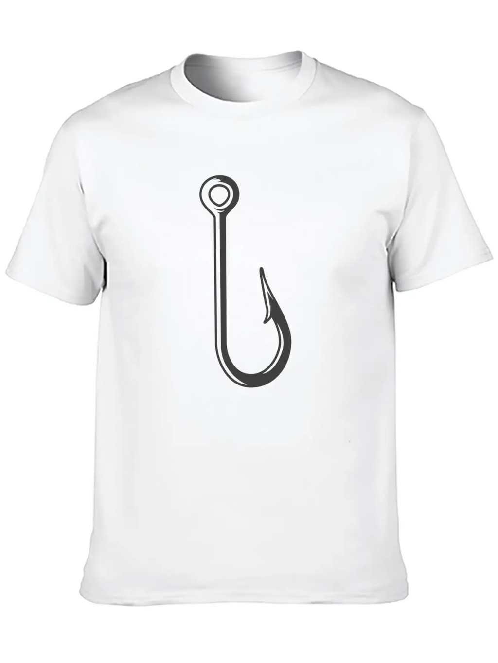 Fishing Hook Essential Cotton Tee For Daily Outfits – Unisex Style