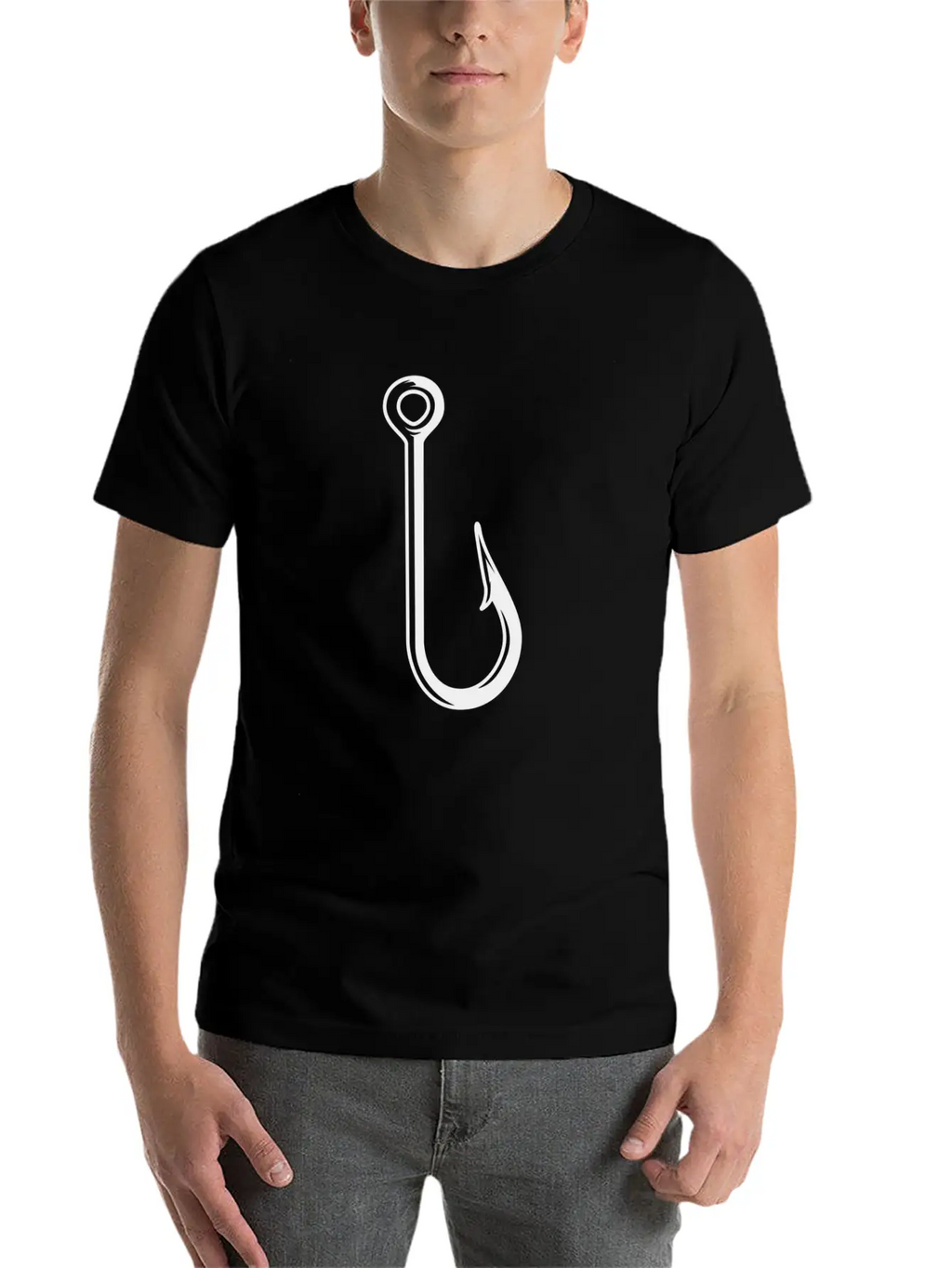 Fishing Hook Essential Cotton Tee For Daily Outfits – Unisex Style