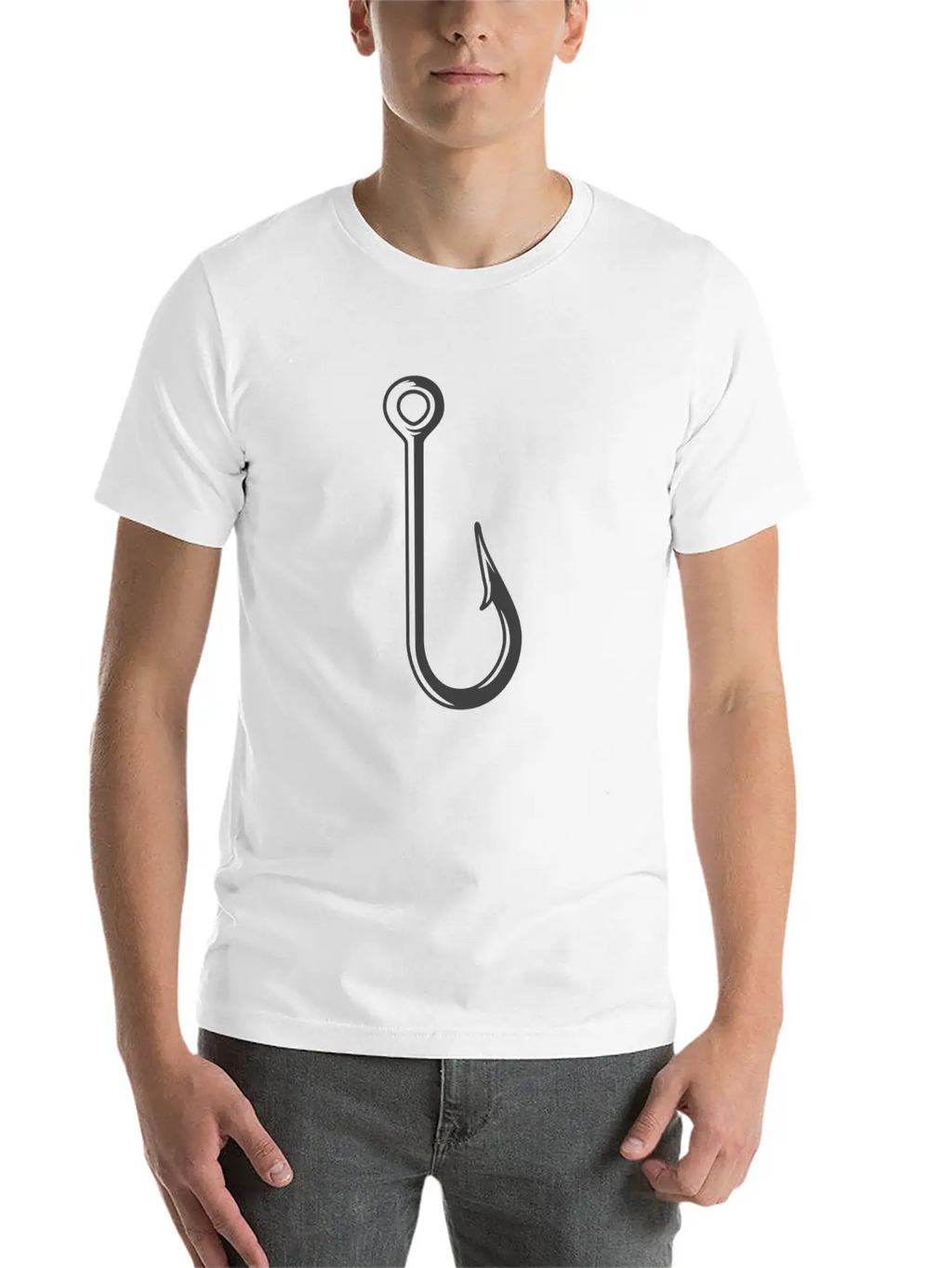 Fishing Hook Essential Cotton Tee For Daily Outfits – Unisex Style