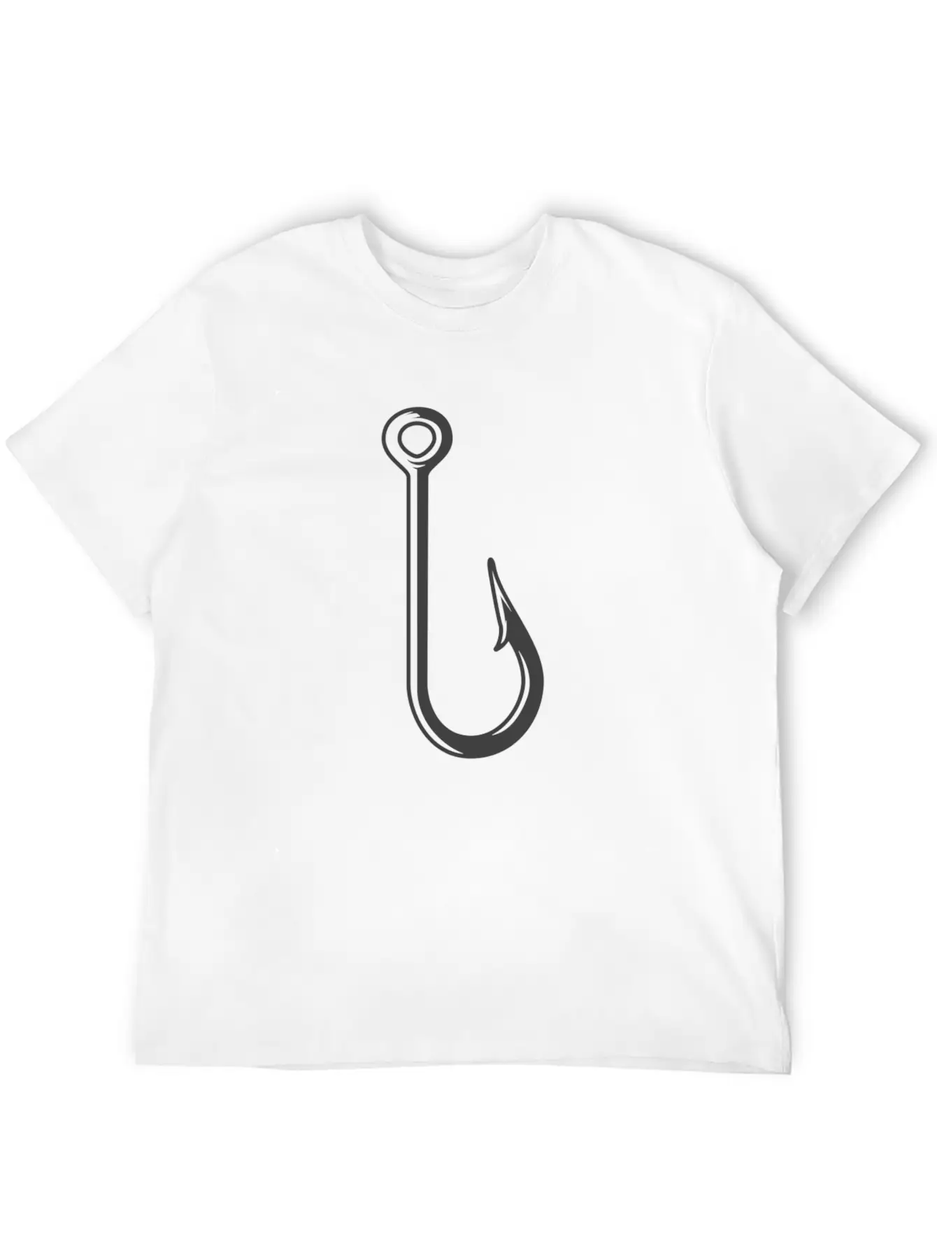 Fishing Hook Essential Cotton Tee For Daily Outfits – Unisex Style