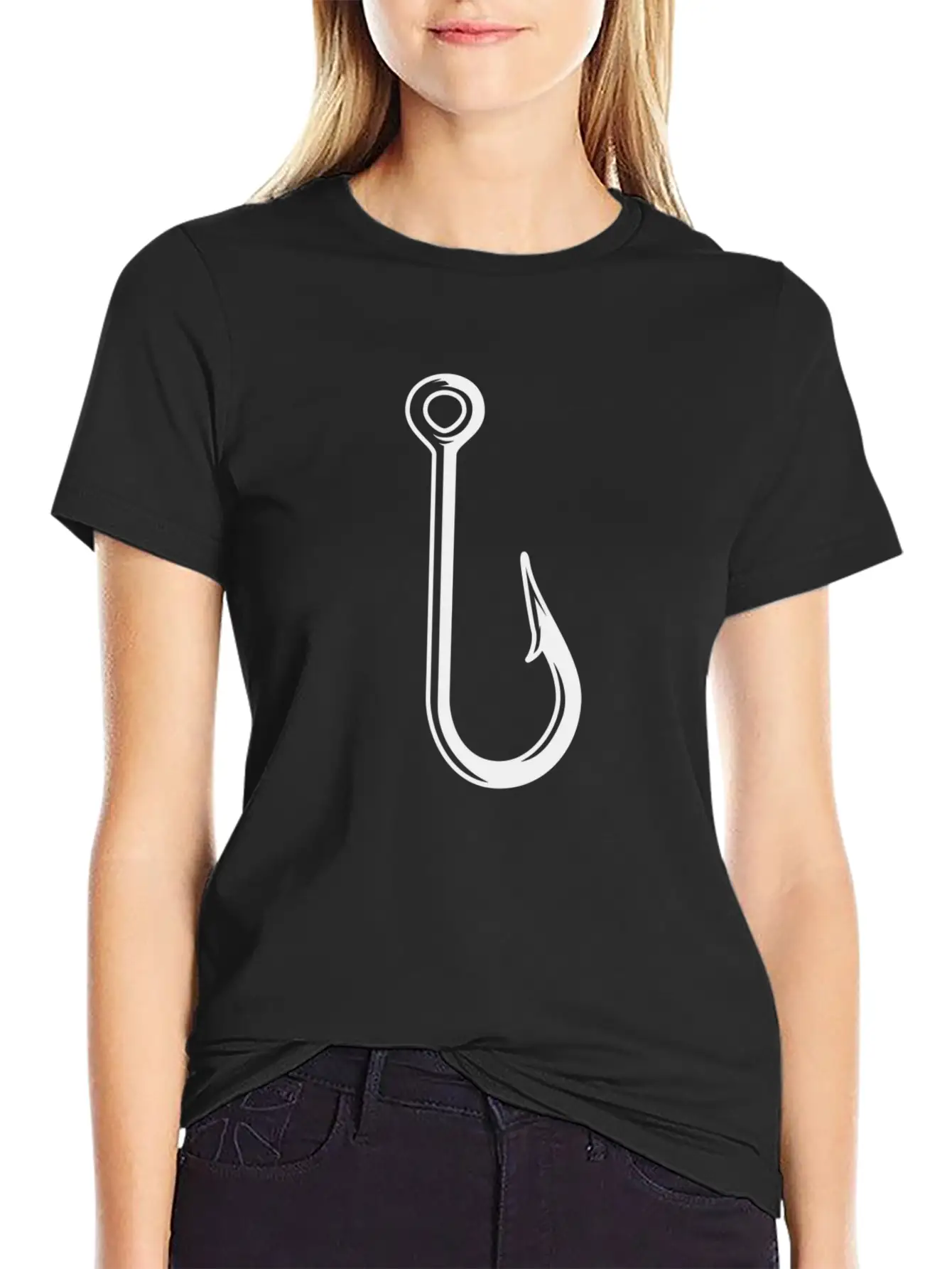 Fishing Hook Essential Cotton Tee For Daily Outfits – Unisex Style