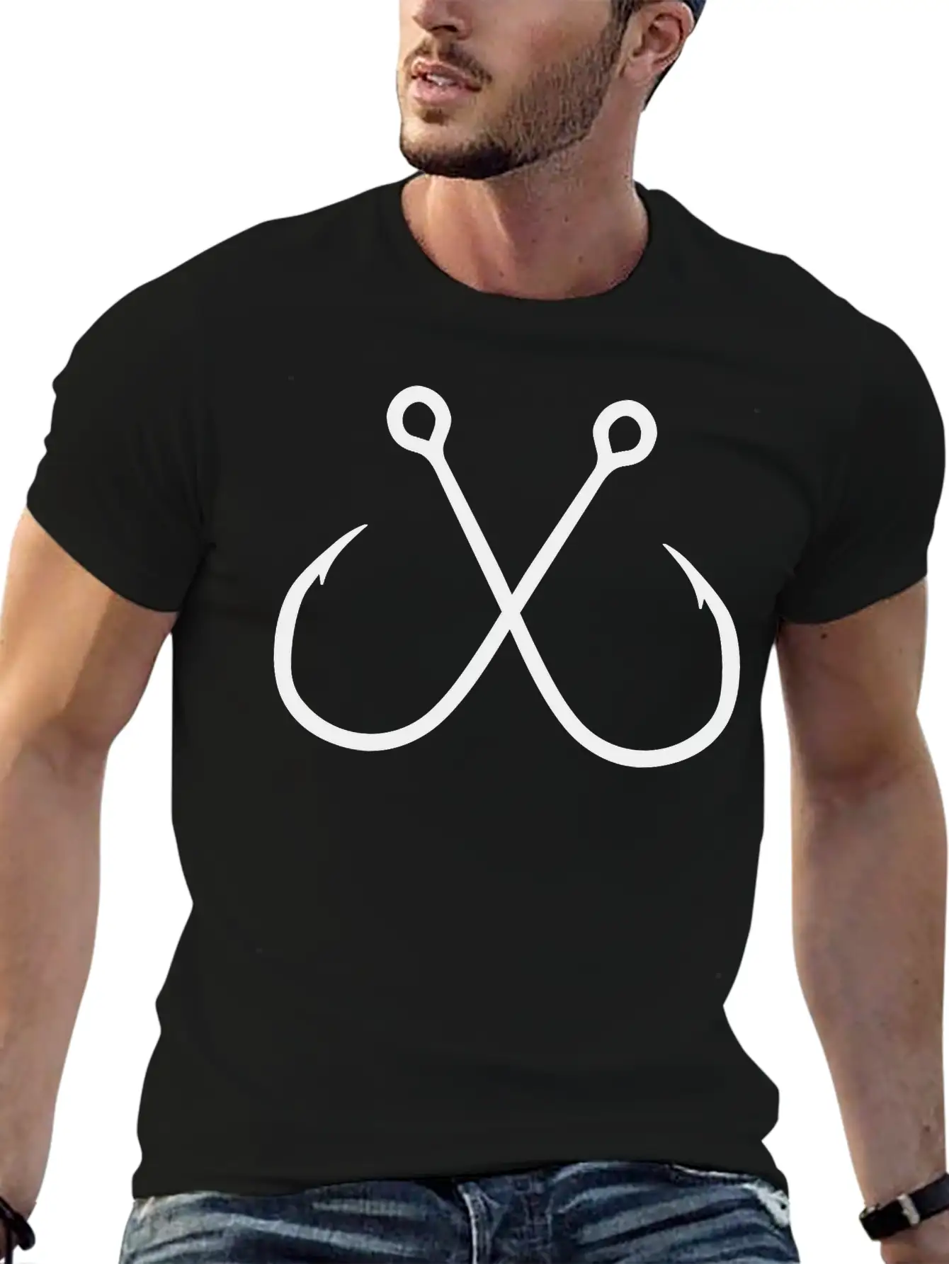 Fishing Hook Unisex Casual T-Shirt – Clean Design For Daily Comfort