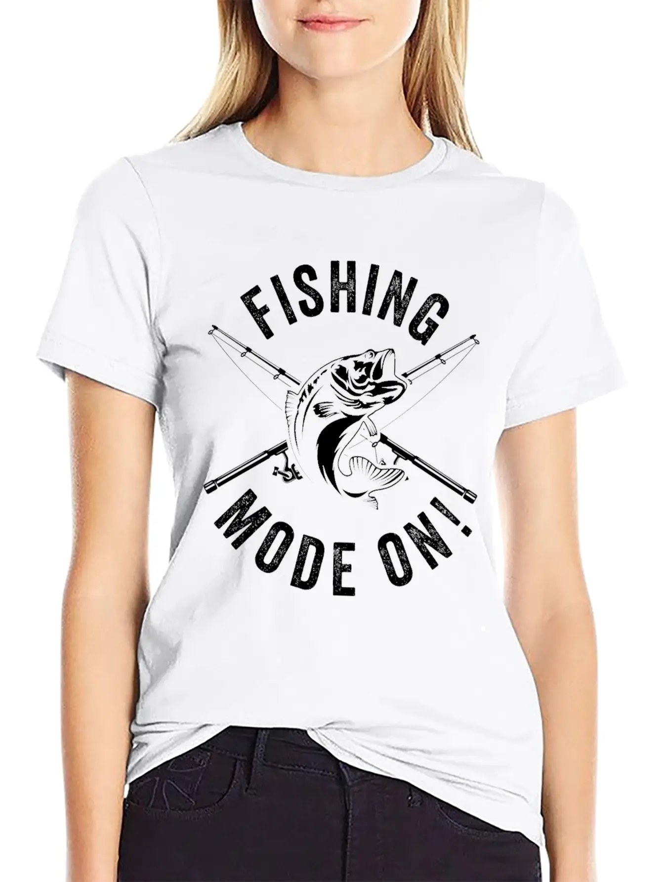 Fishing Mode On - Fisherman Fish Fishing Anglers Stylish Everyday T-Shirt – Unisex Basic Cotton Tee