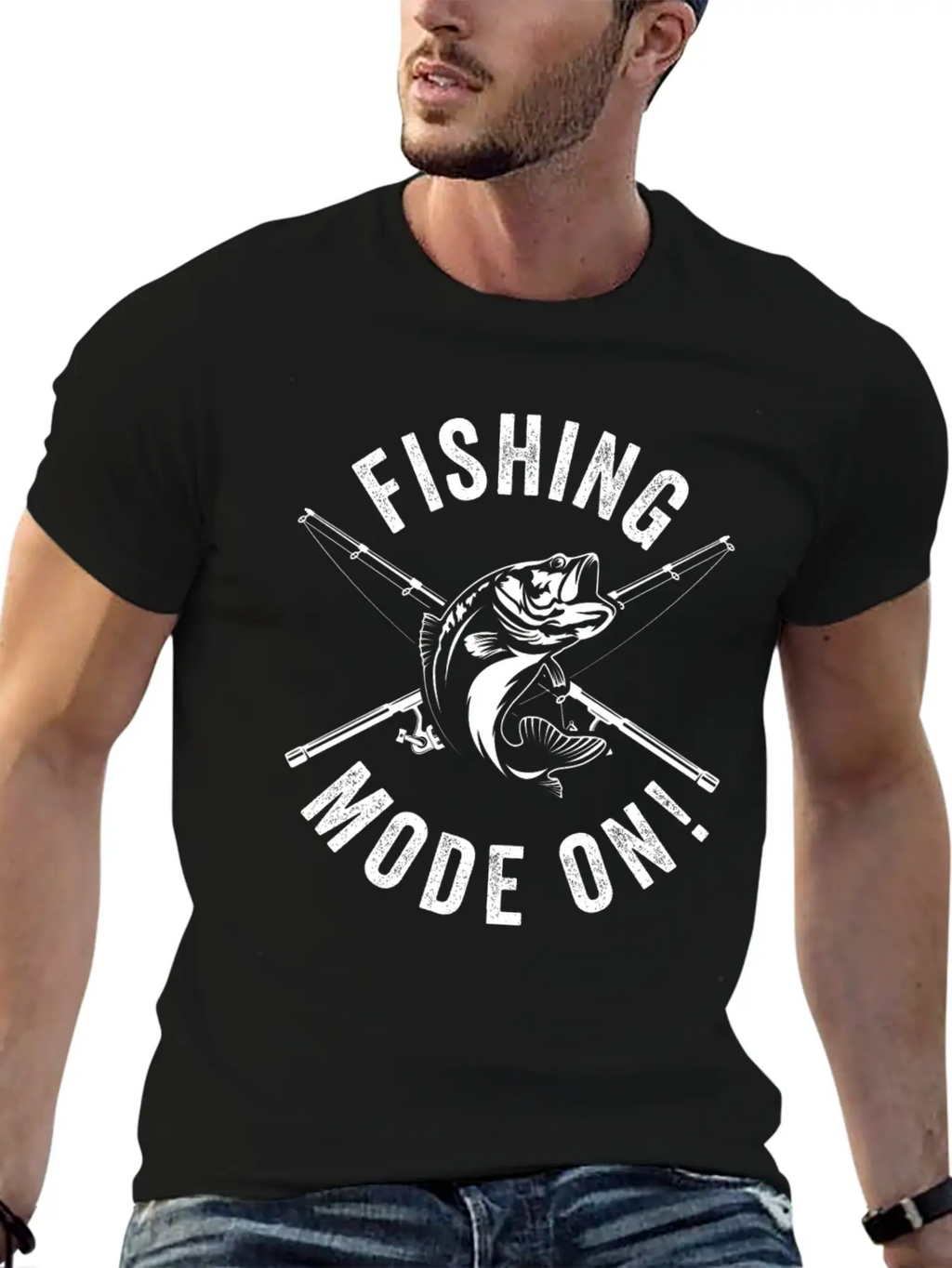Fishing Mode On - Fisherman Fish Fishing Anglers Stylish Everyday T-Shirt – Unisex Basic Cotton Tee