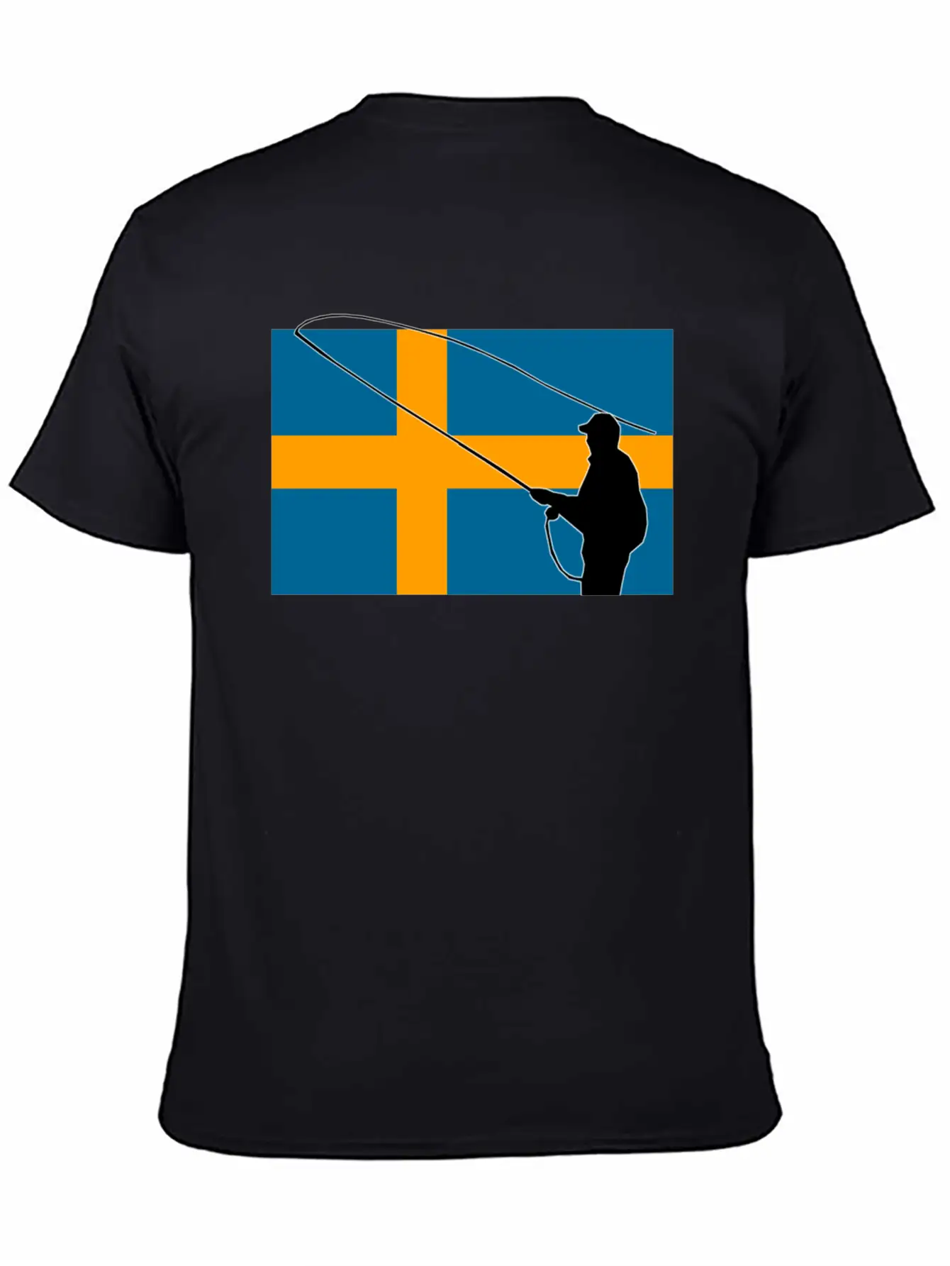 Fishing - Sweden Flag Unisex Casual T-Shirt – Clean Design For Daily Comfort