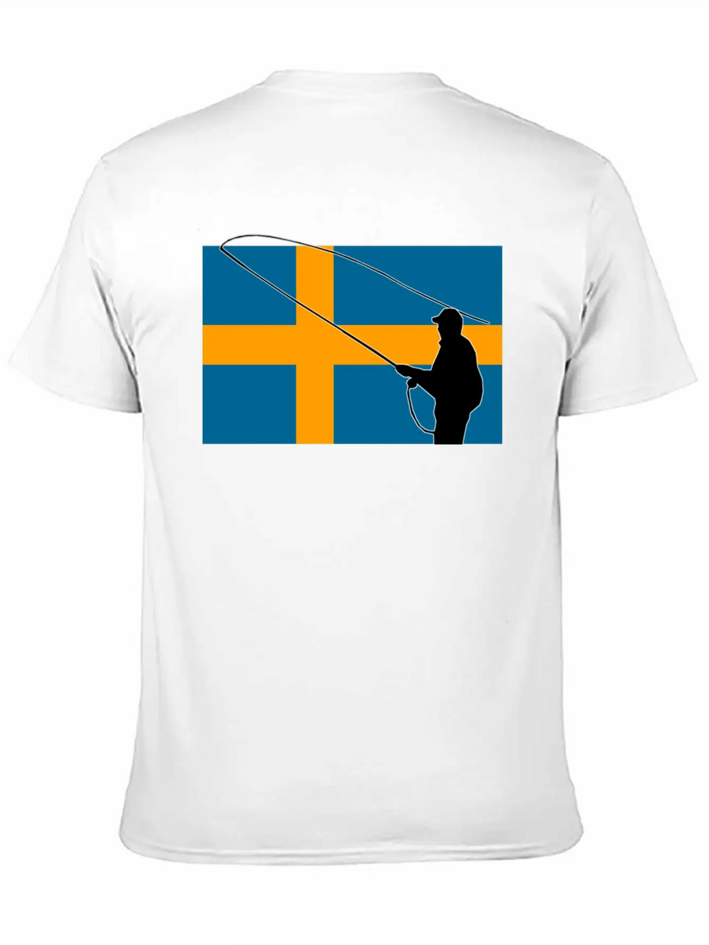 Fishing - Sweden Flag Unisex Casual T-Shirt – Clean Design For Daily Comfort