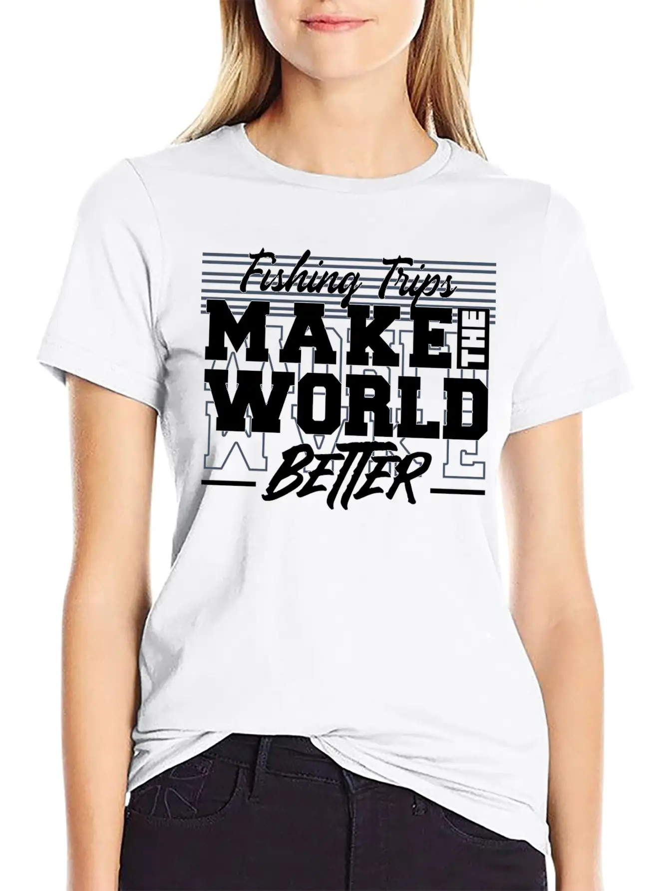 Fishing Trips Make The World Better Unisex Casual T-Shirt – Clean Design For Daily Comfort