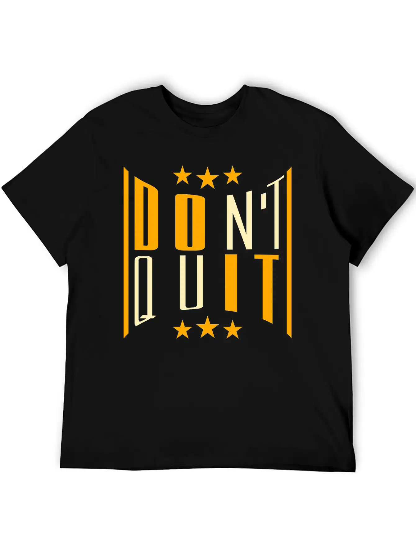 Fitness Cool Text Logo Do Not Quit Do Not Give Up Casual Graphic T-Shirt – Simple And Comfortable Daily Wear