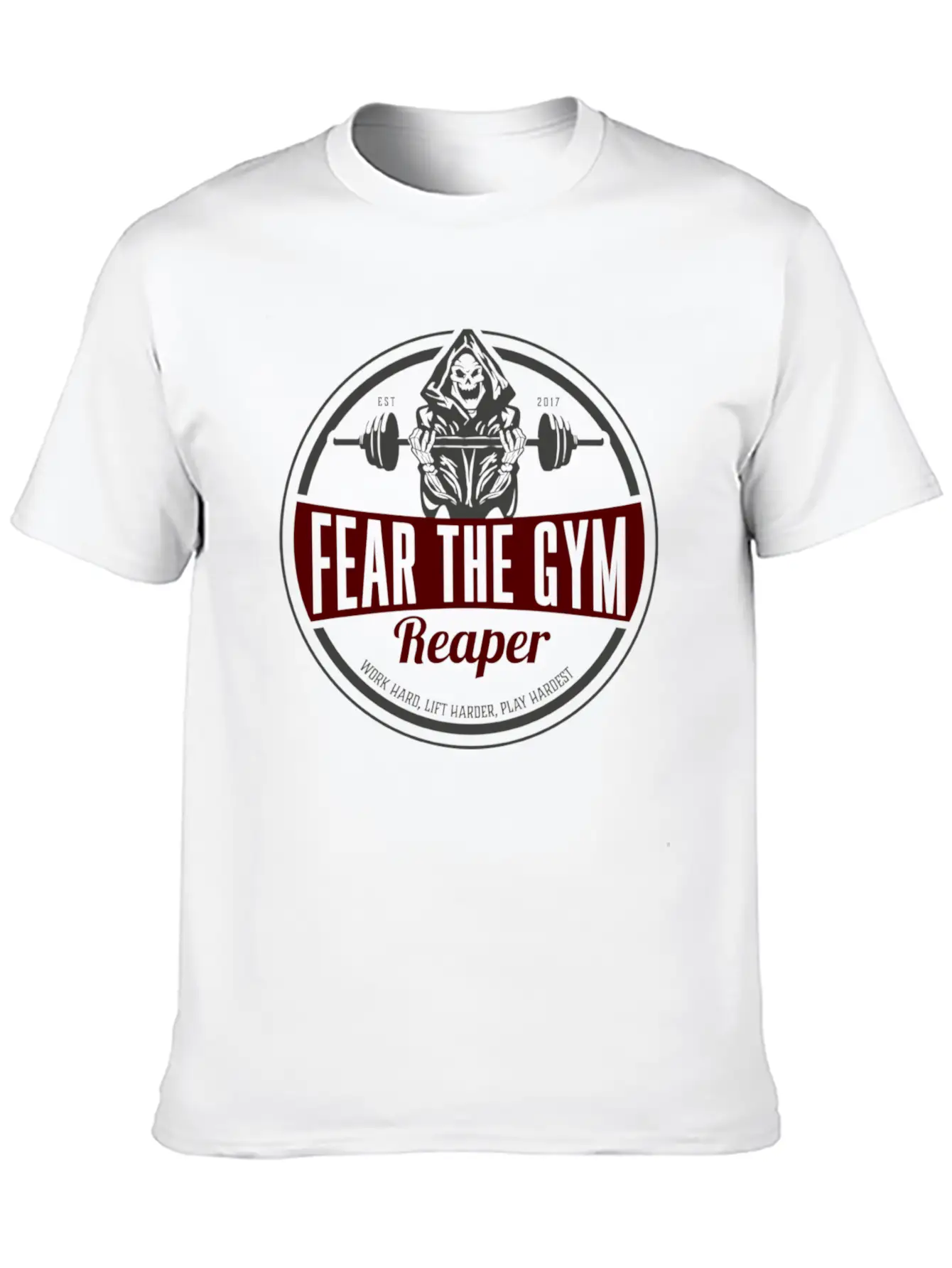 Fitness Gym Workout Motivation Reaper Fear Gift Unisex Short Sleeve Soft Cotton T-Shirt – Casual Everyday Wear