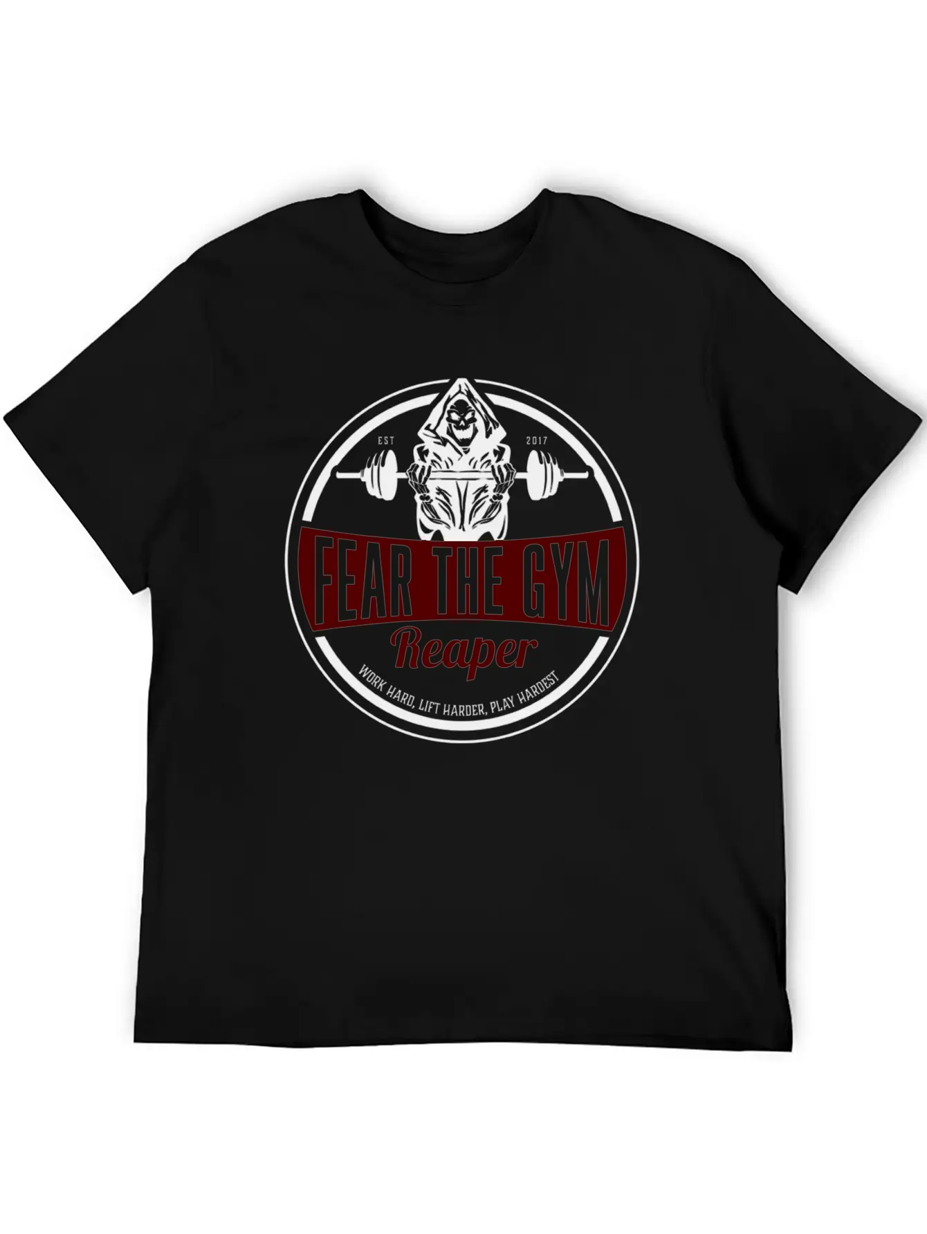 Fitness Gym Workout Motivation Reaper Fear Gift Unisex Short Sleeve Soft Cotton T-Shirt – Casual Everyday Wear