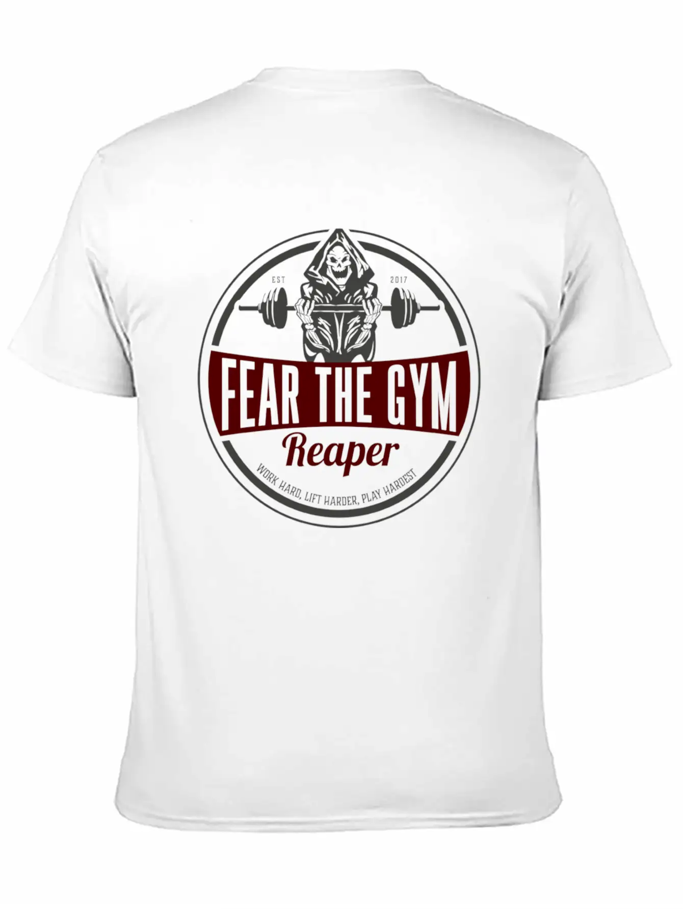 Fitness Gym Workout Motivation Reaper Fear Gift Unisex Short Sleeve Soft Cotton T-Shirt – Casual Everyday Wear