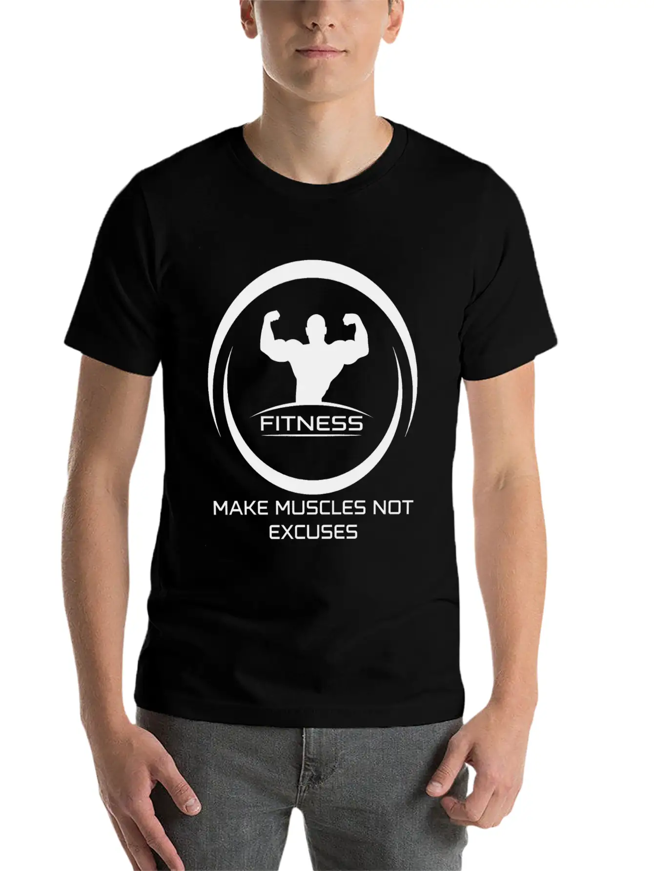 Fitness Motivation Unisex Casual T-Shirt – Clean Design For Daily Comfort