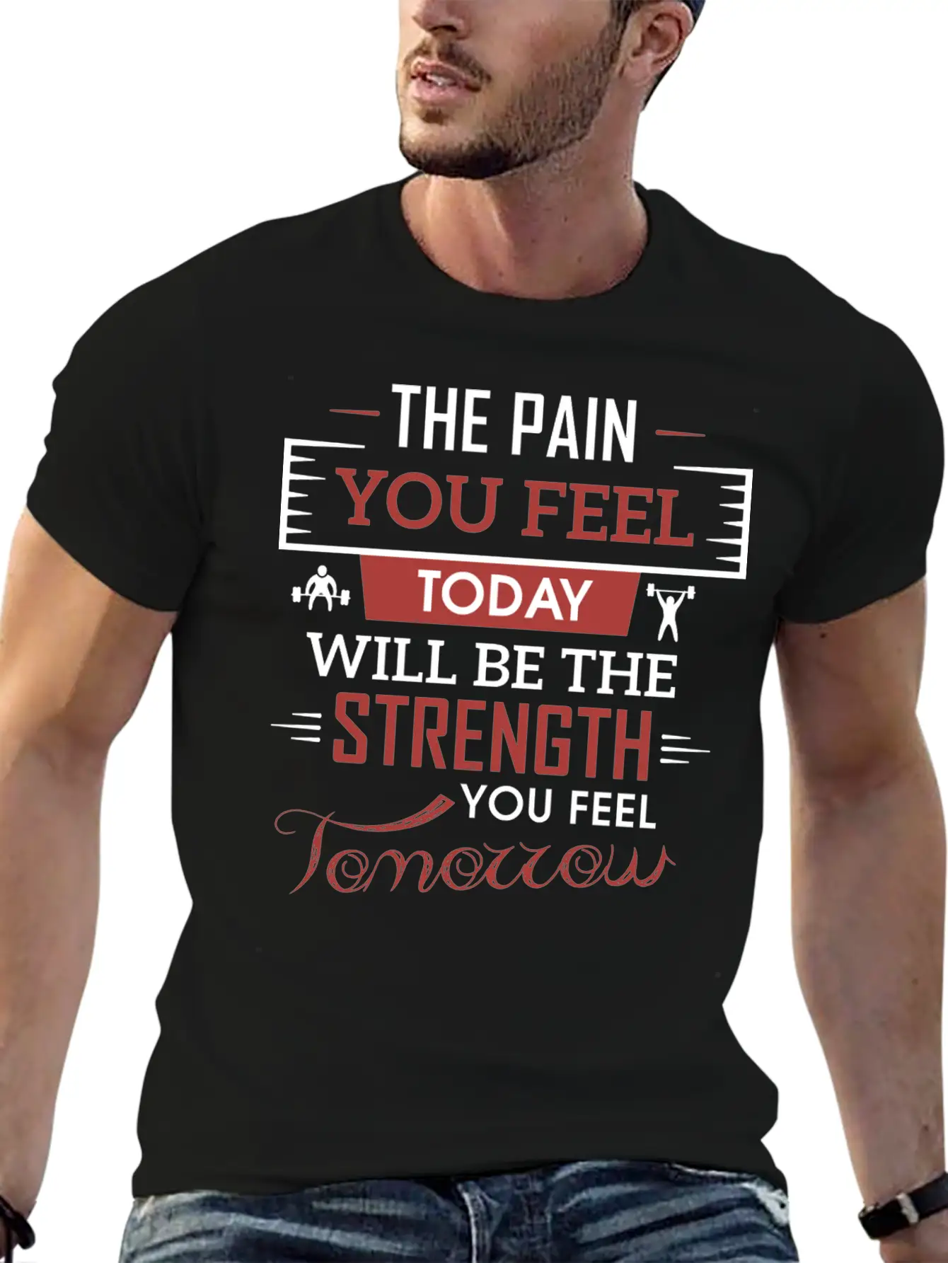 Fitness The Pain You Feel Breathable Soft Cotton T-Shirt – Timeless Casual Look