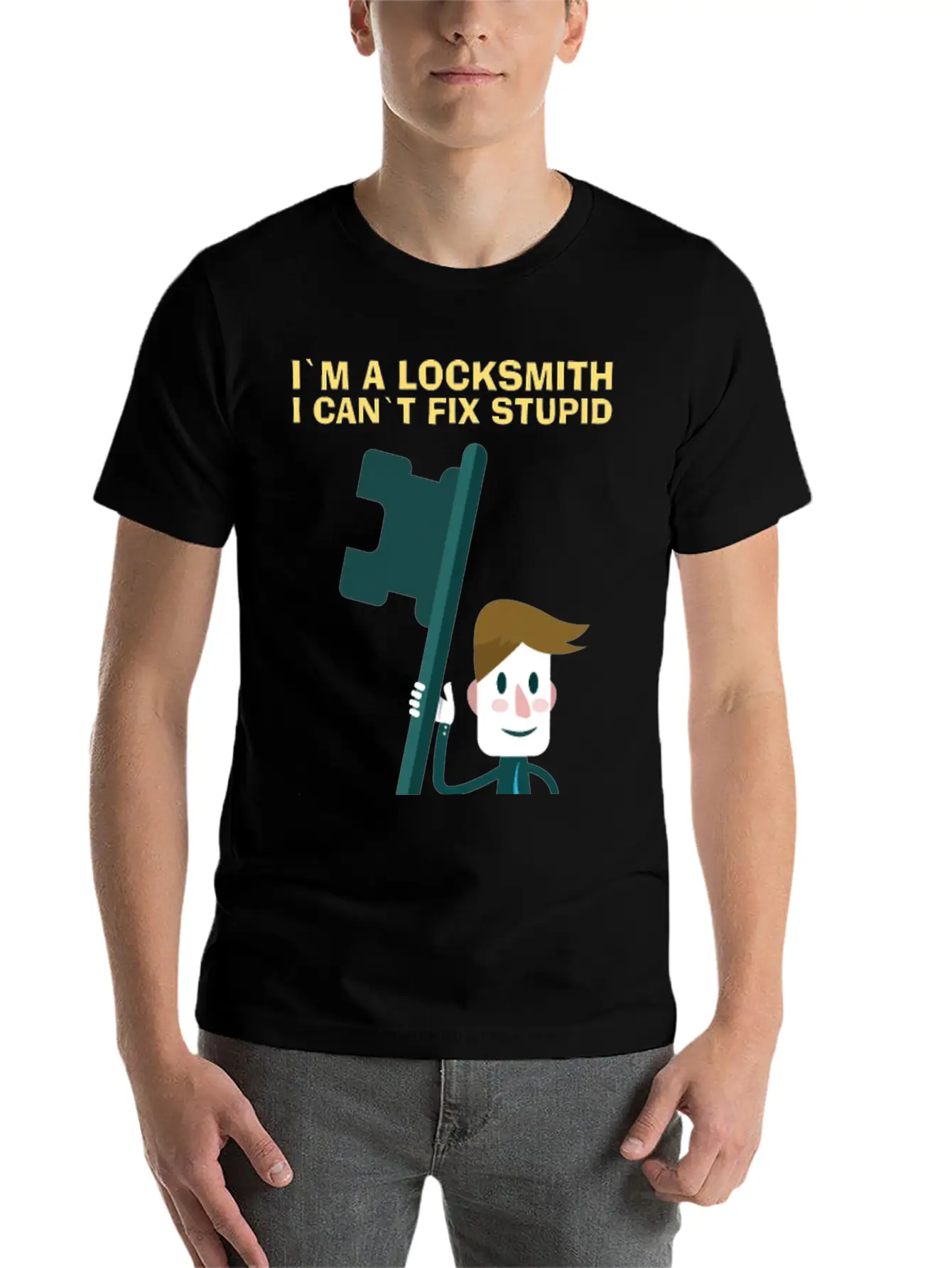 Fix Stupid Locksmith Lock Picking Pick Picker Key Unisex Short Sleeve Soft Cotton T-Shirt – Casual Everyday Wear