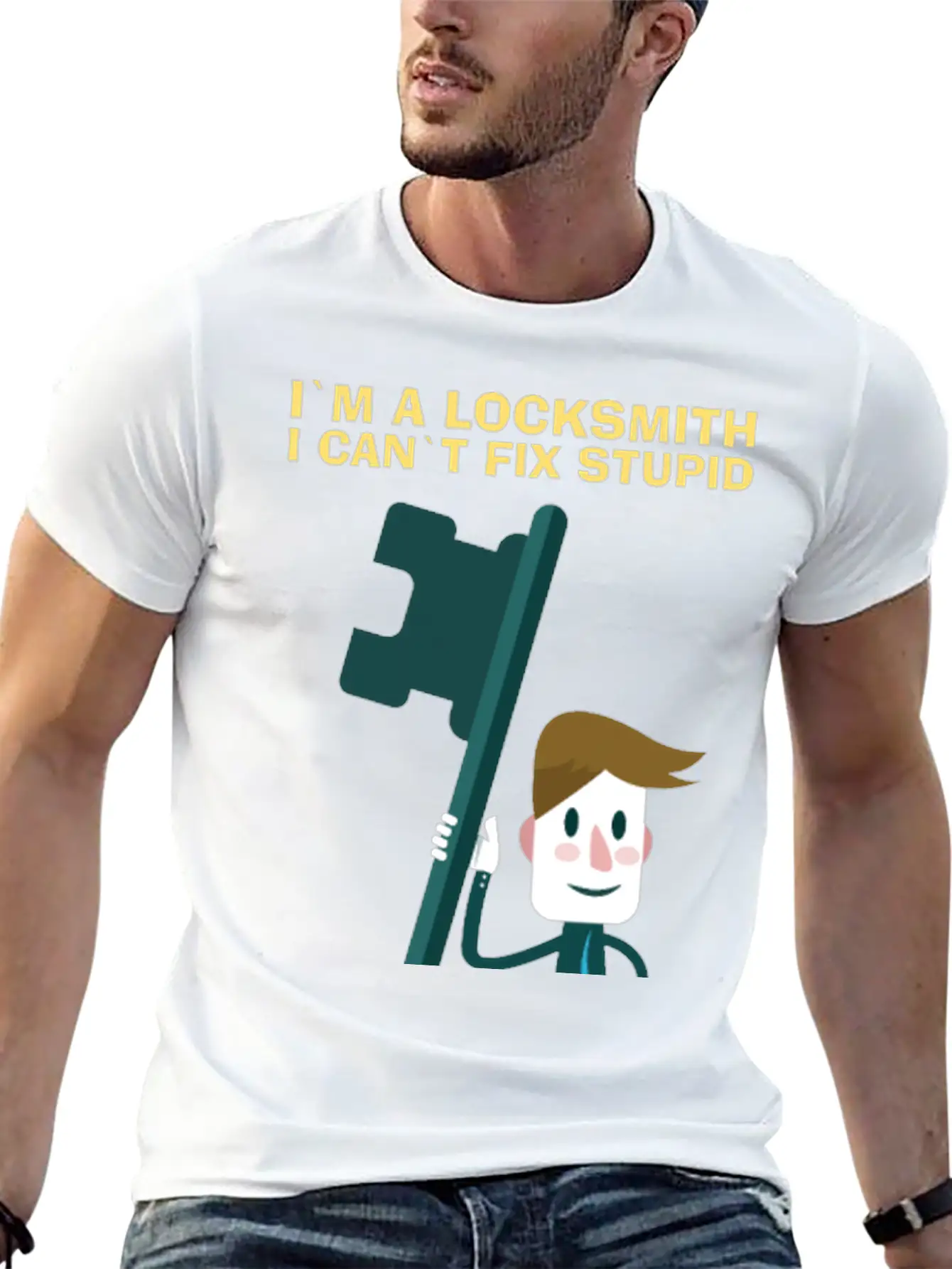 Fix Stupid Locksmith Lock Picking Pick Picker Key Unisex Short Sleeve Soft Cotton T-Shirt – Casual Everyday Wear